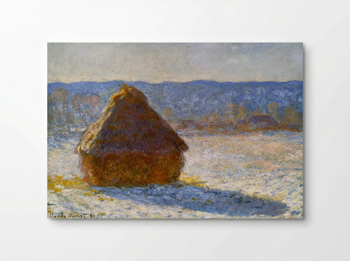 Grainstack in the Morning, Snow Effect - Claude Monet - Poster