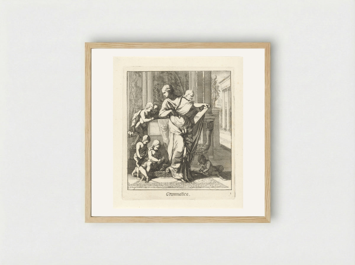 Grammatica - Caspar Luyken - Framed Print Wood