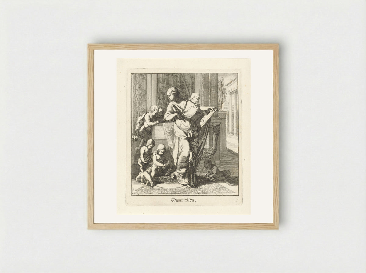 Grammatica - Caspar Luyken - Framed Print Wood