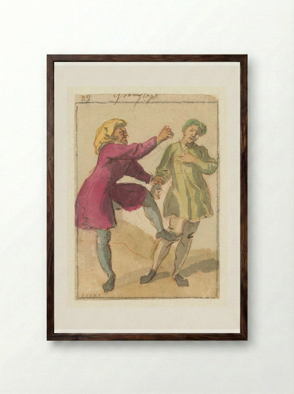 Gramschap (Anger) - Pieter van den Berge - Framed Print Dark Wood