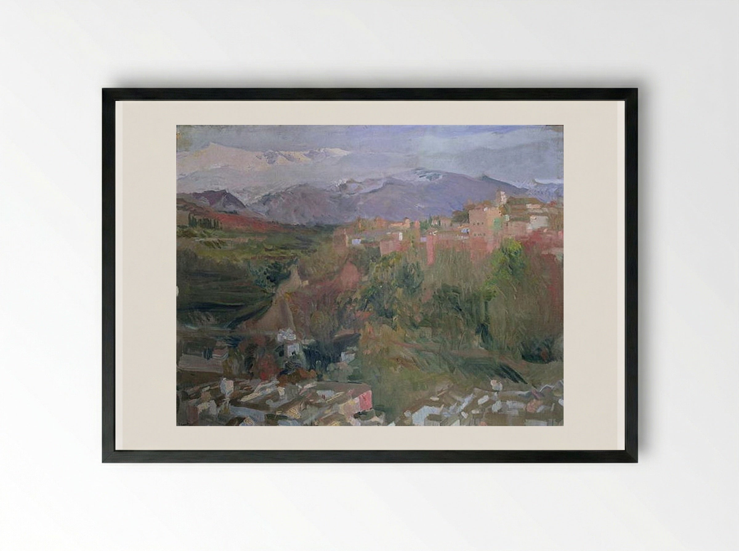 Granada - Joaquín Sorolla - Framed Print Black