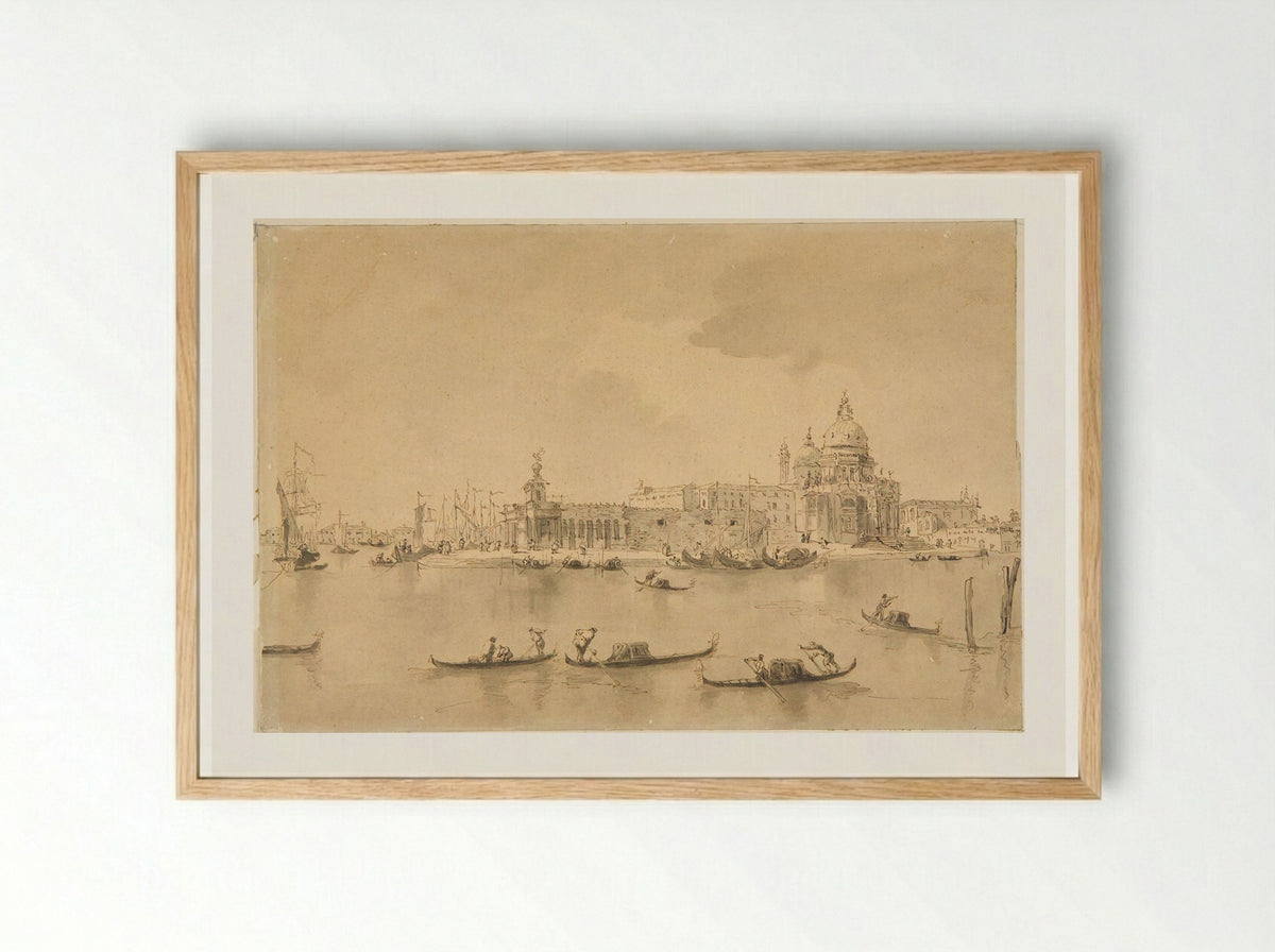 Grand Canal in Venice - Francesco Guardi - Framed Print Wood