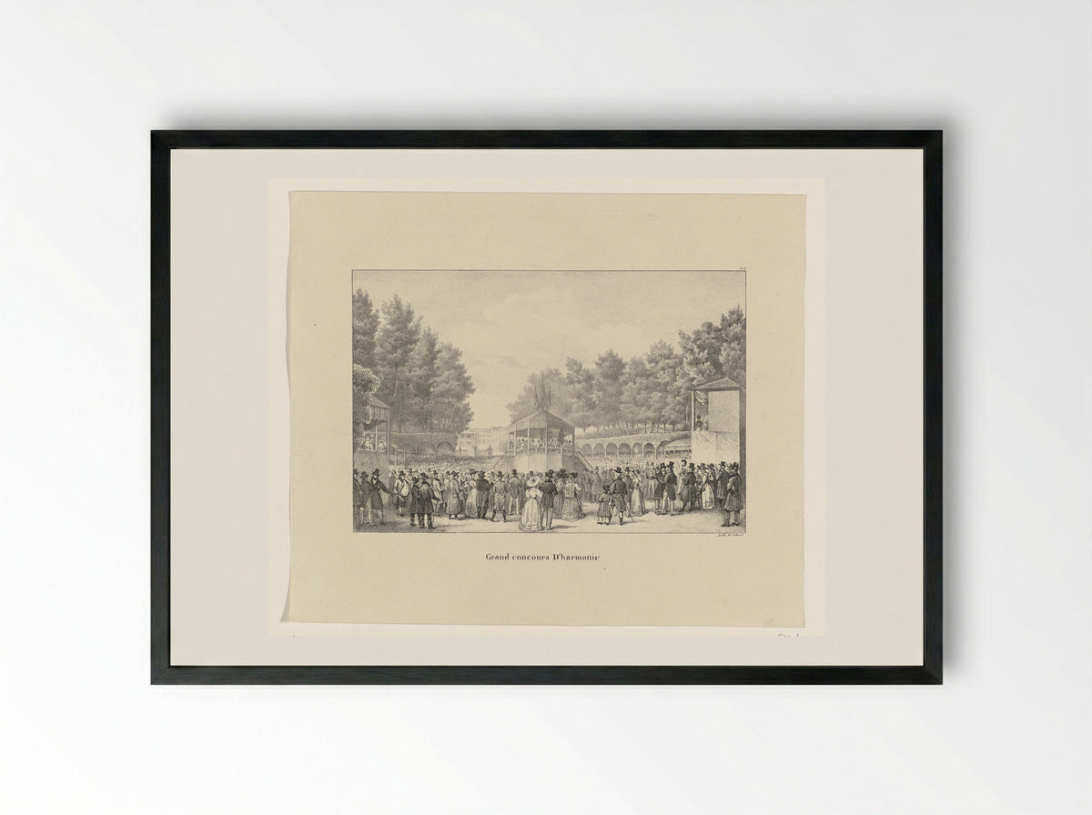 Grand Concours d'Harmonie - Jean-Baptiste Madou - Framed Print Black