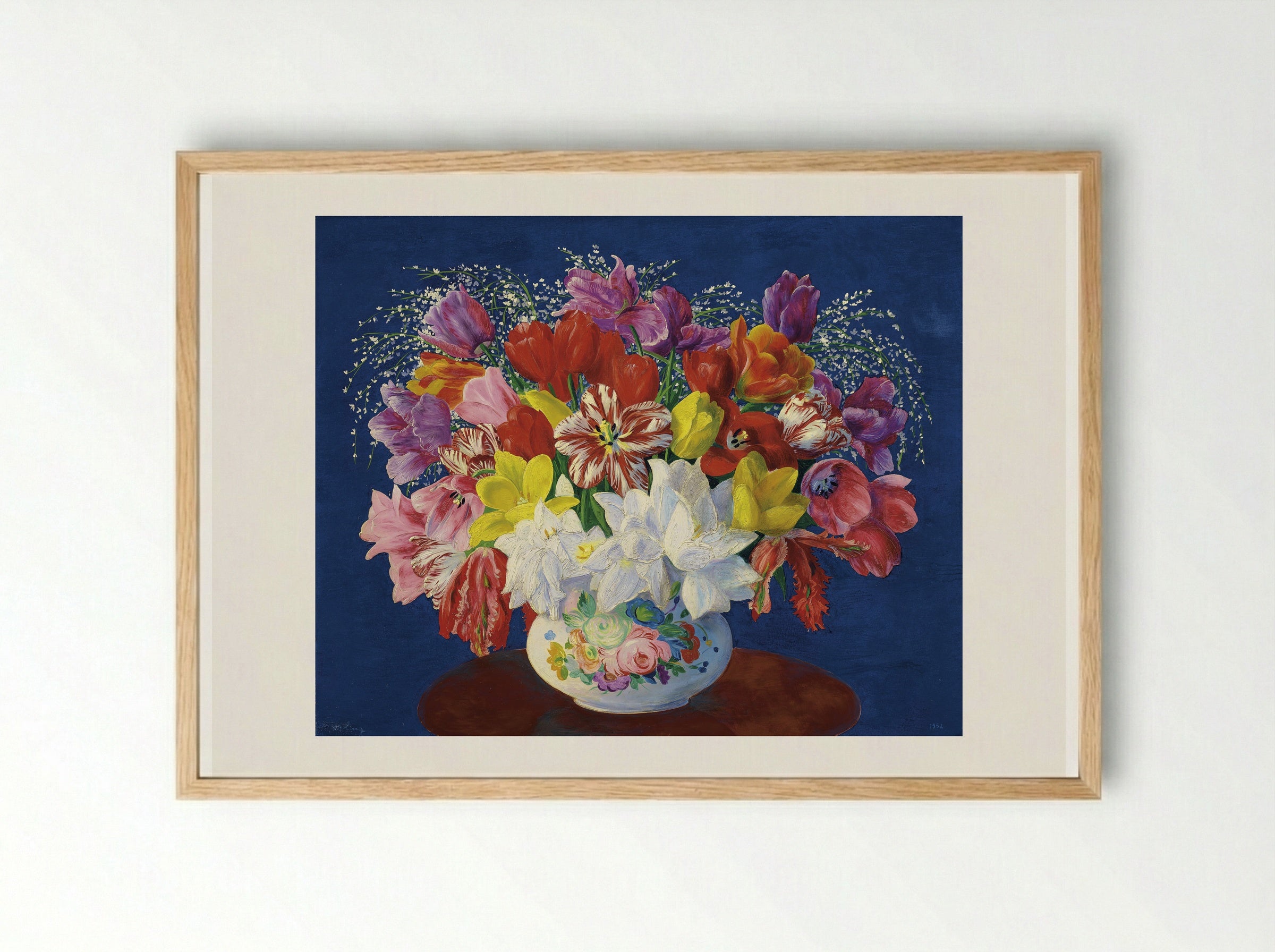 Grand bouquet of tulips - Moïse Kisling - Framed Print Wood
