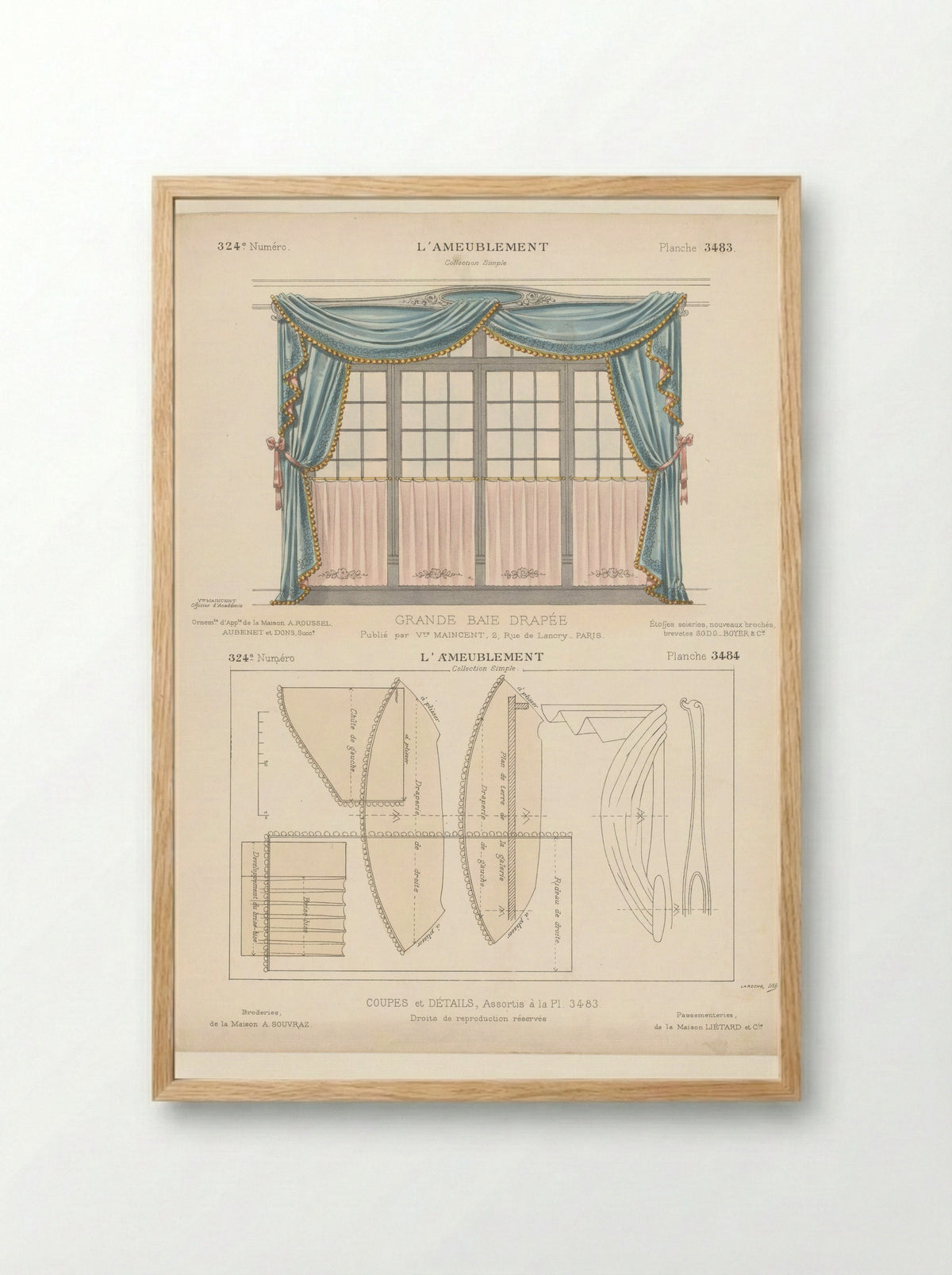 Grande Baie Drapée - Monrocq - Framed Print Wood