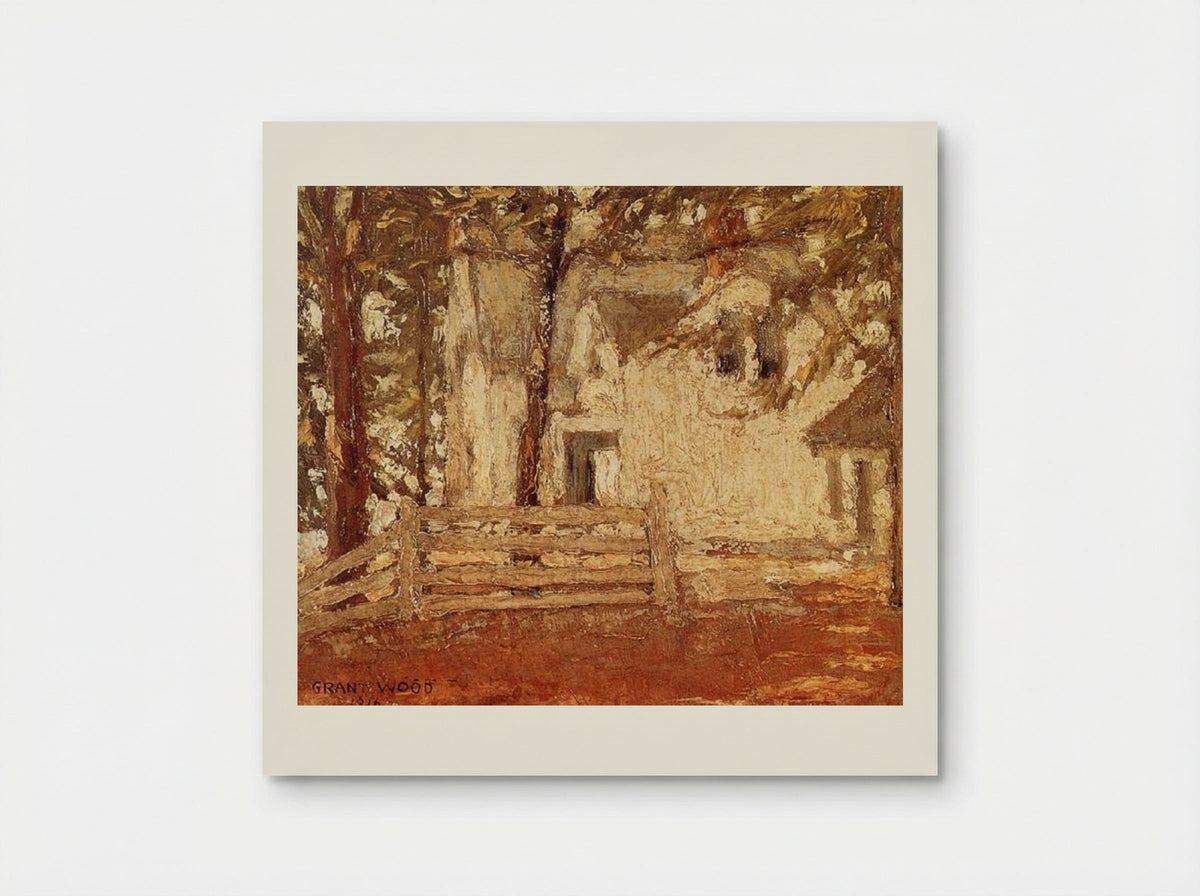 Grandmother's House - Grant Wood - Poster