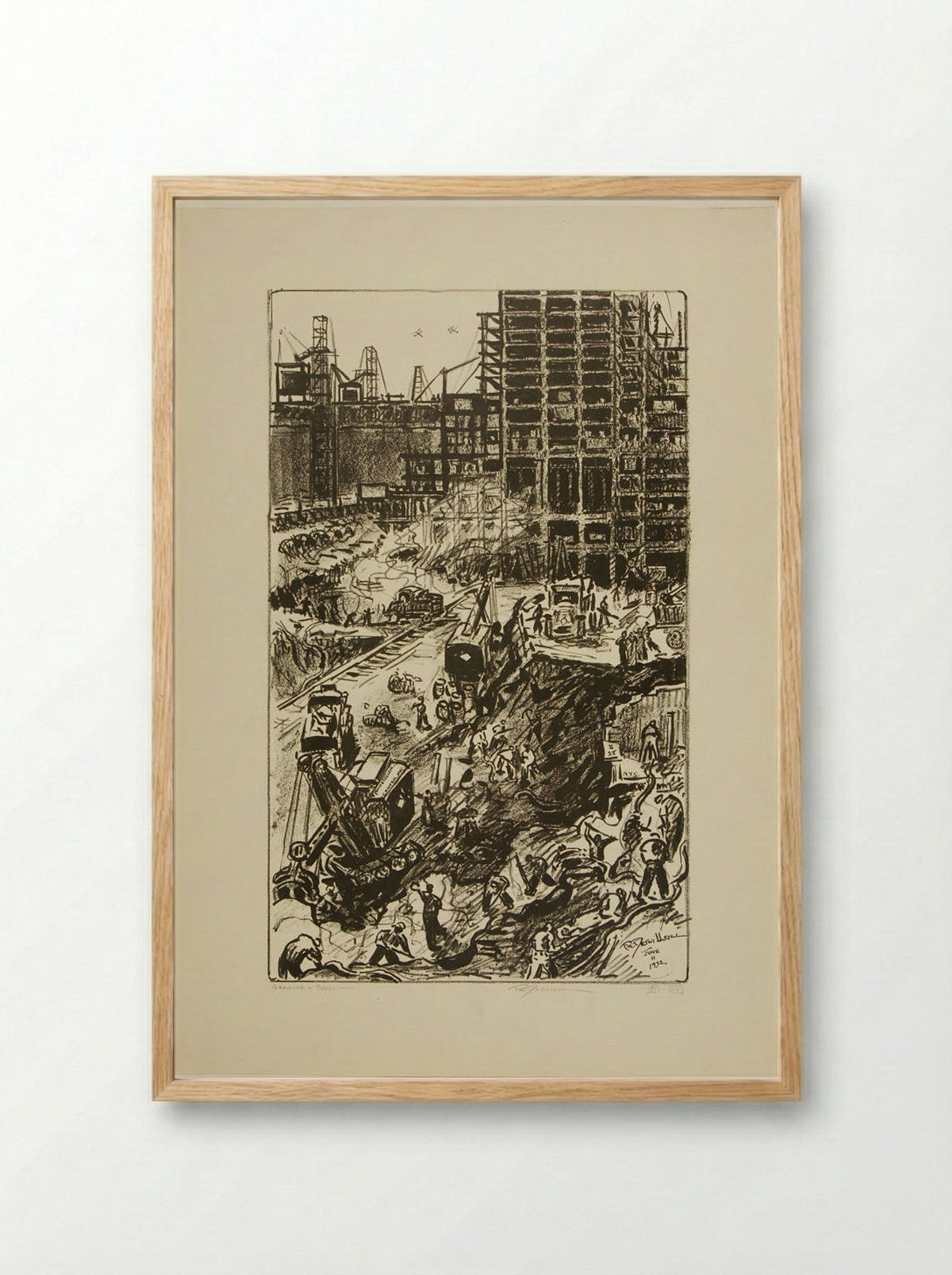 Granite and Steel - Frederick K. Detwiller - Framed Print Wood