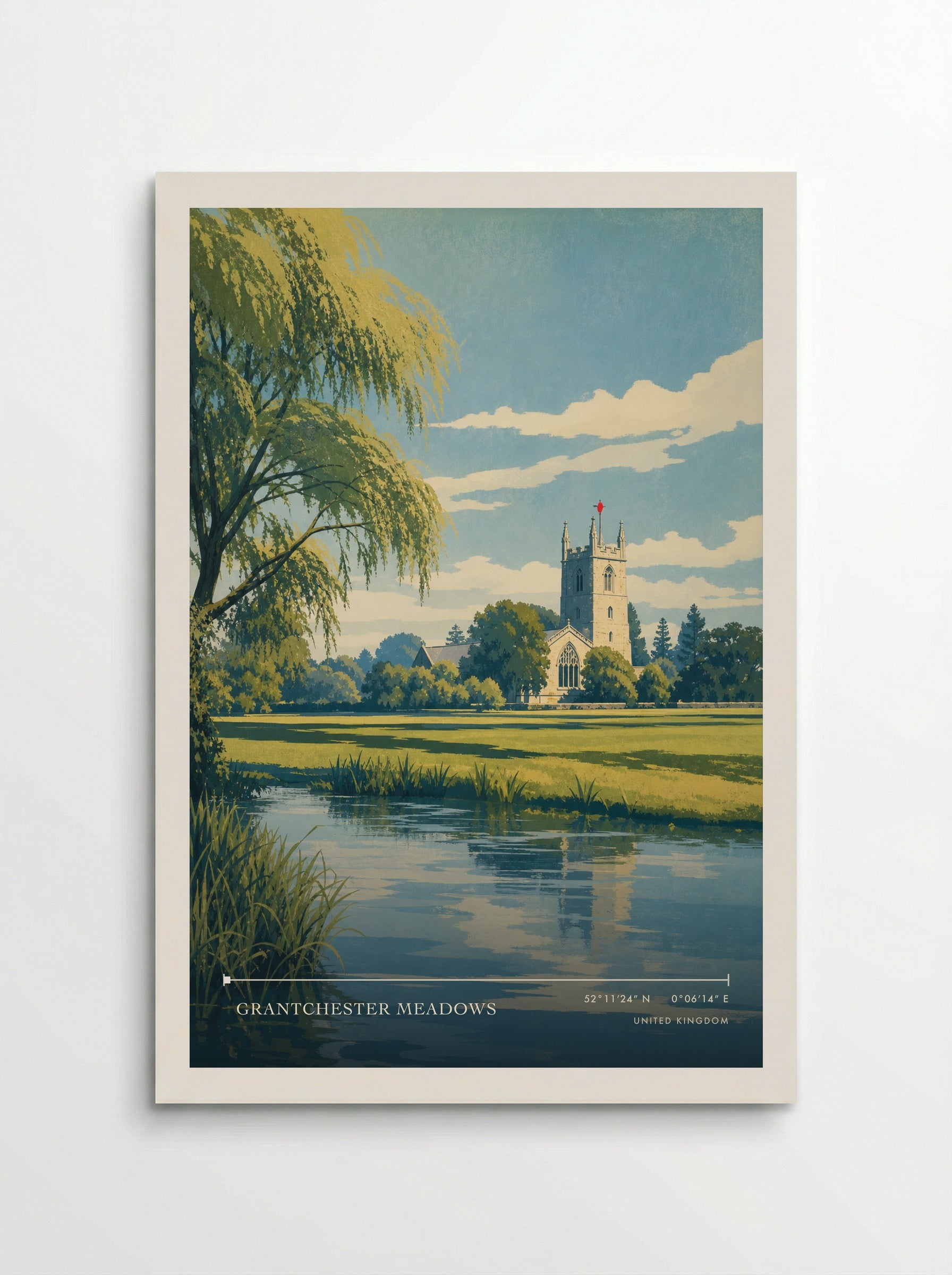 Grantchester Meadows United Kingdom Travel Poster - Poster