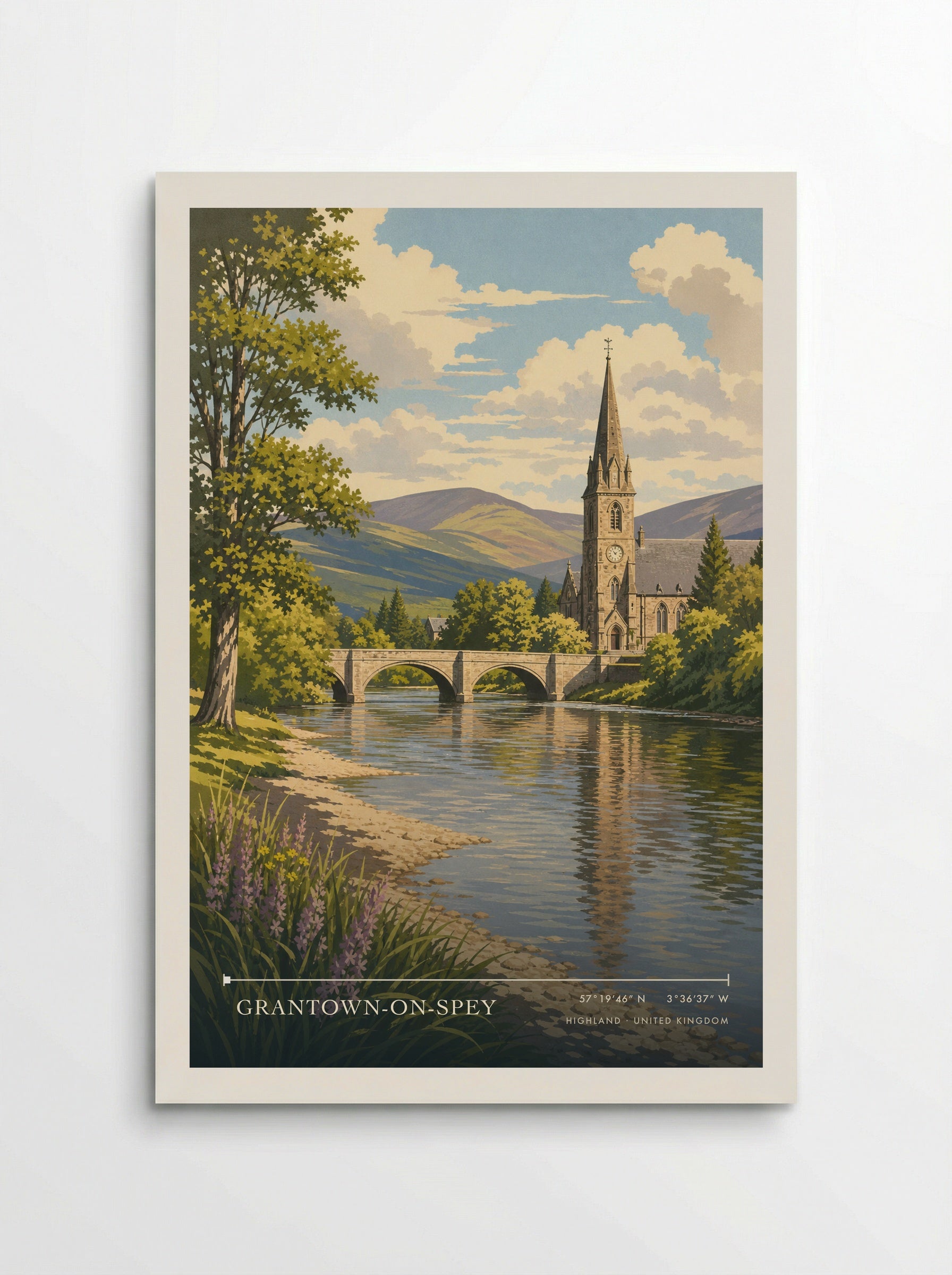 Grantown-on-Spey Highland United Kingdom Travel Poster - Poster