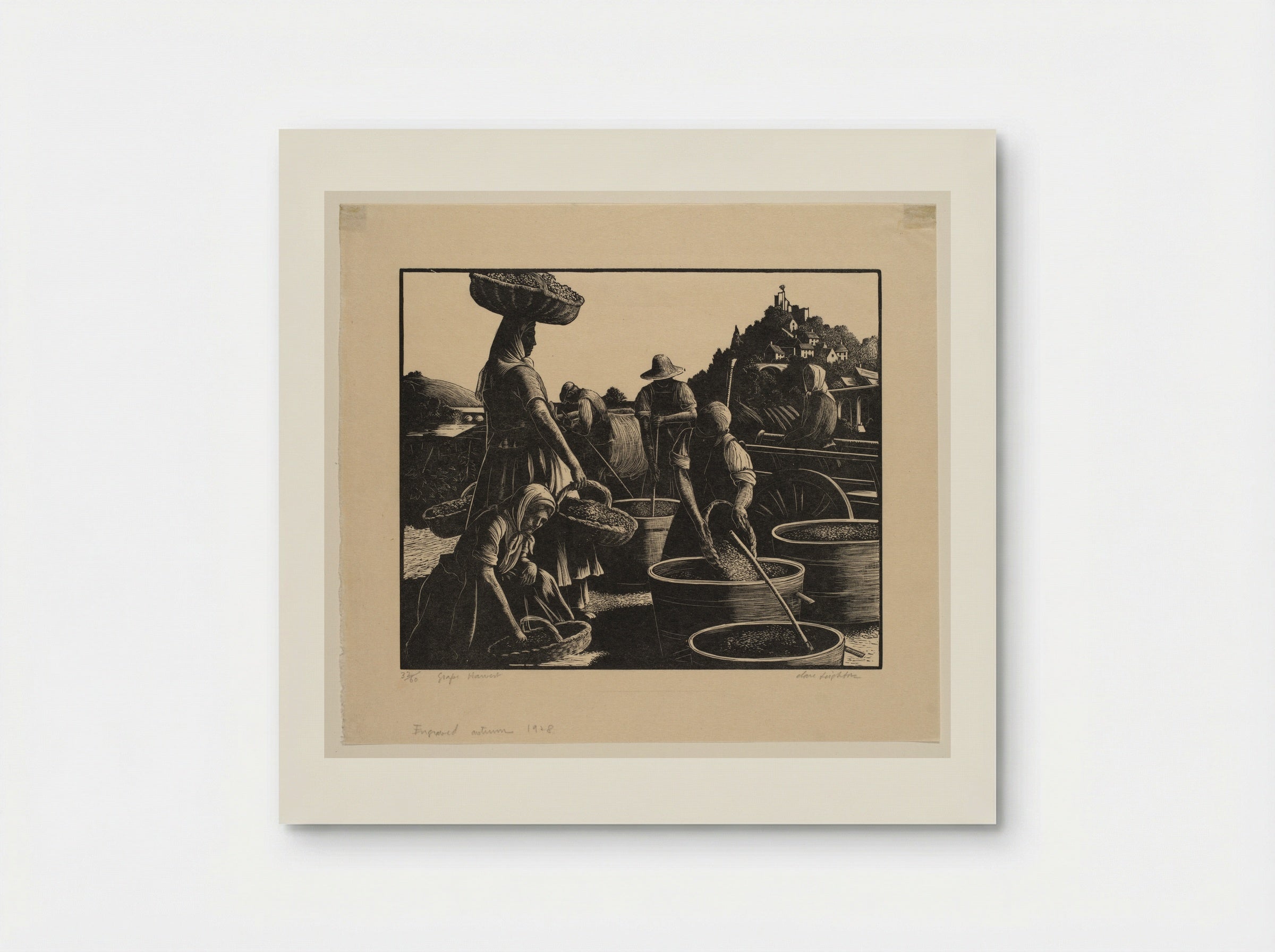 Grape Harvest - Clare Leighton - Poster