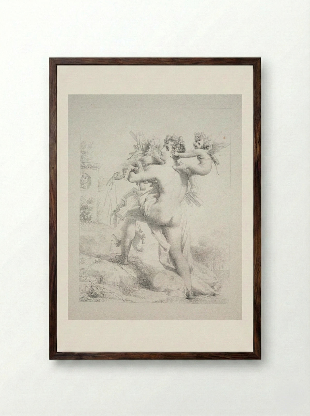 Grasp All, Lose All - Pierre-Narcisse Guérin - Framed Print Dark Wood