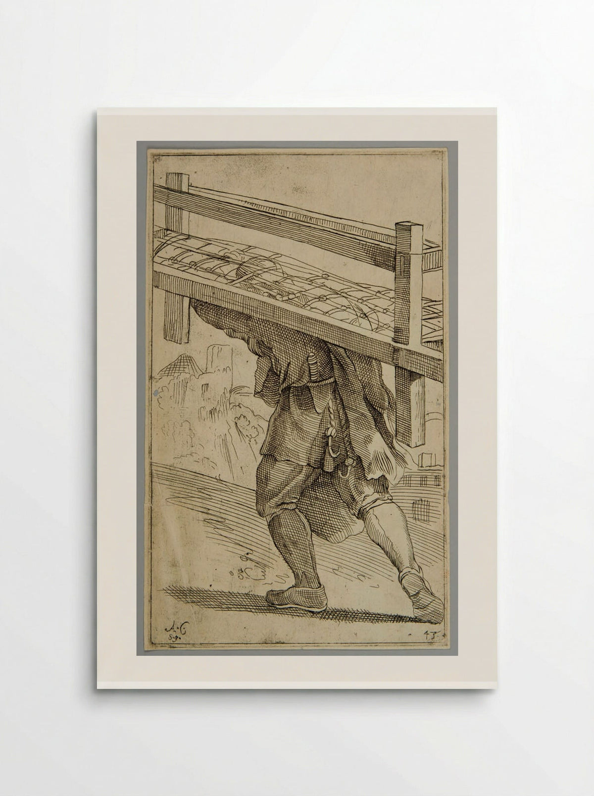 Gravedigger, plate 43 - Simon Guillain - Poster