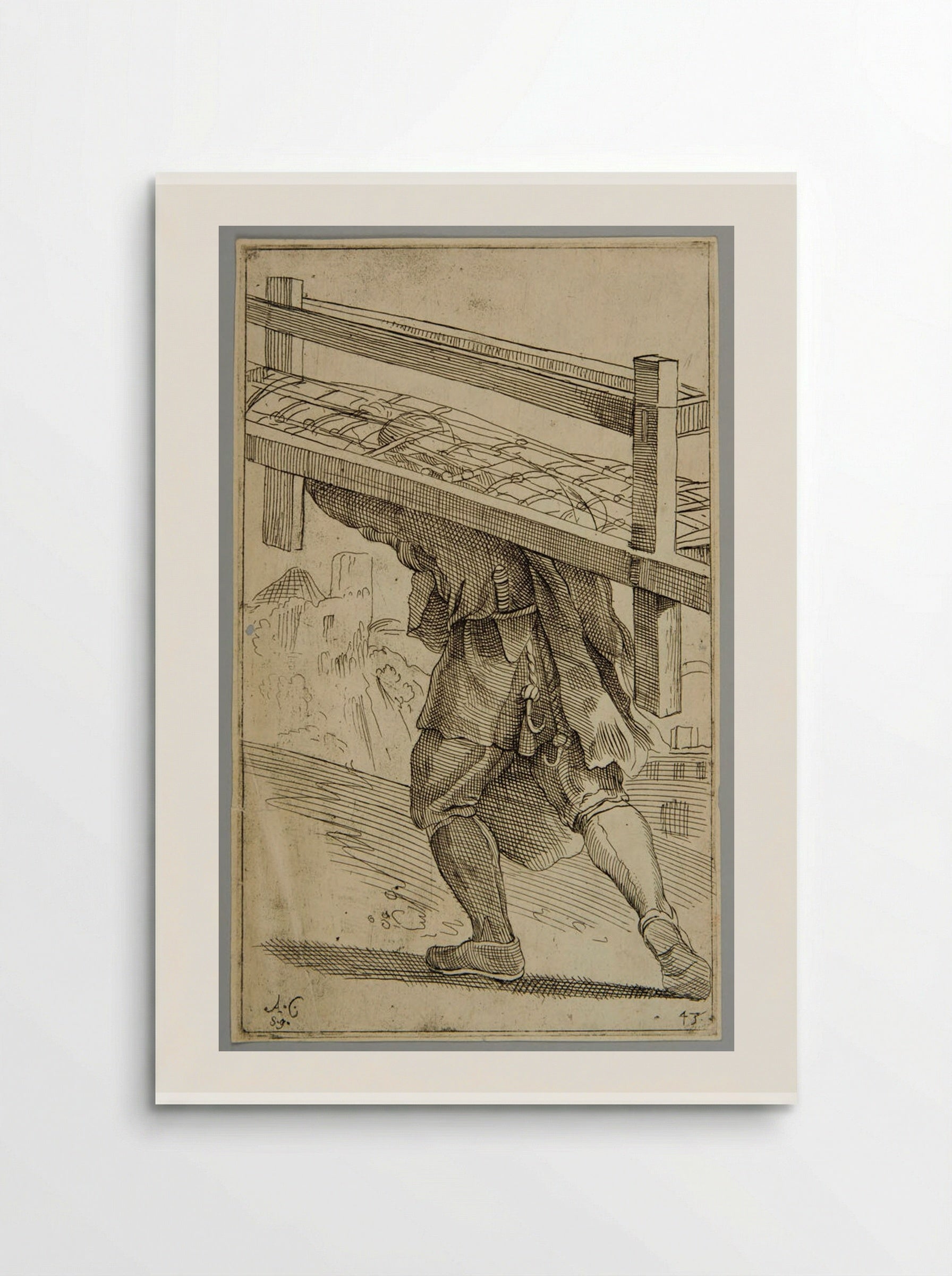 Gravedigger, plate 43 - Simon Guillain - Poster