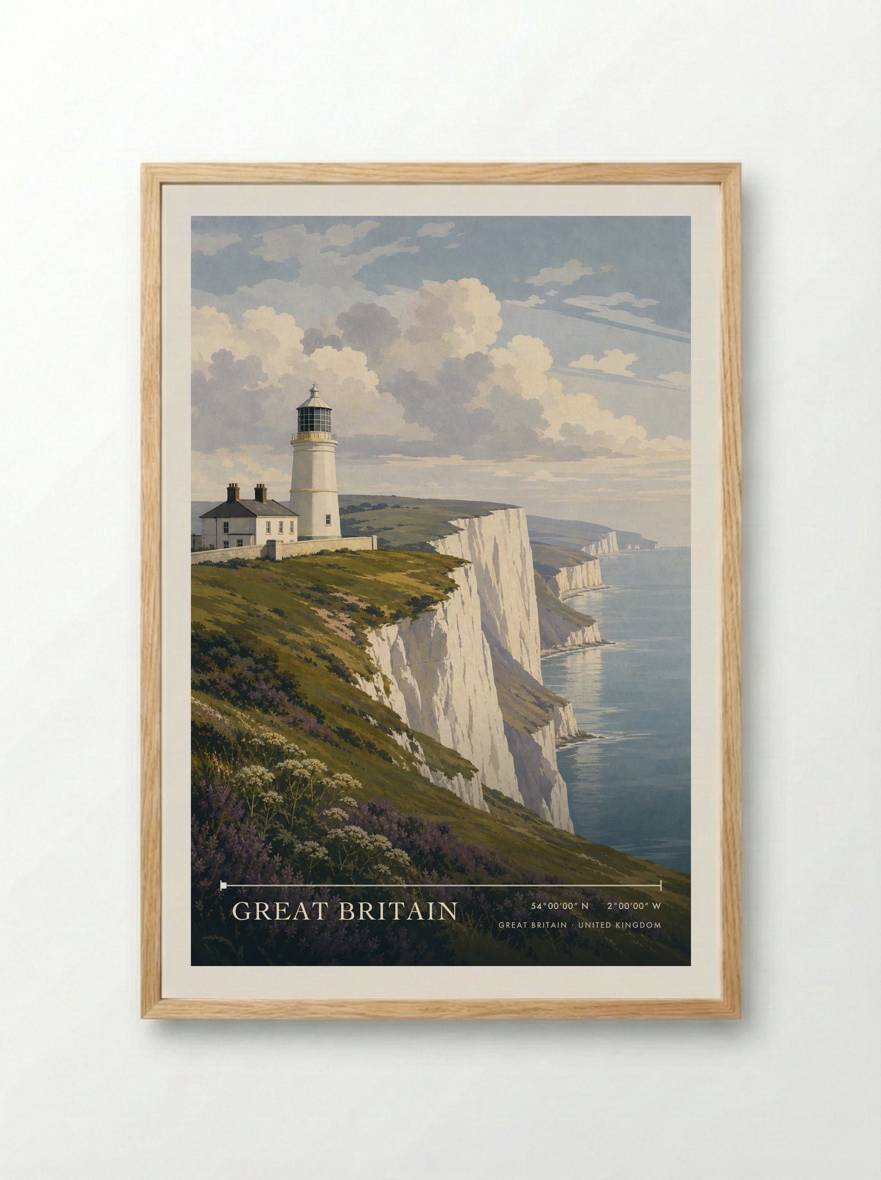 Great Britain United Kingdom Travel Poster - Framed Print Wood
