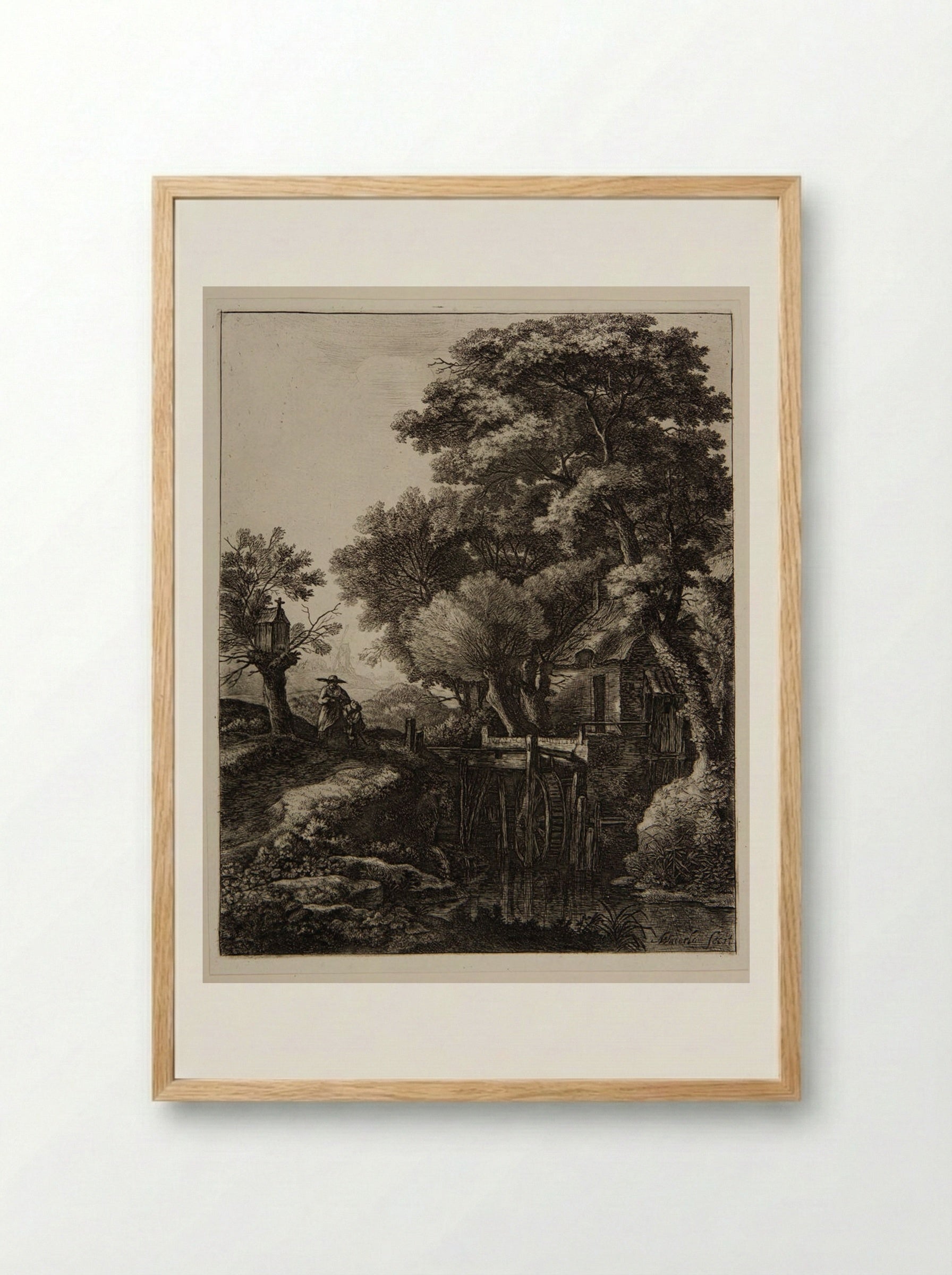 Great Mill - Anthonie Waterloo - Framed Print Wood