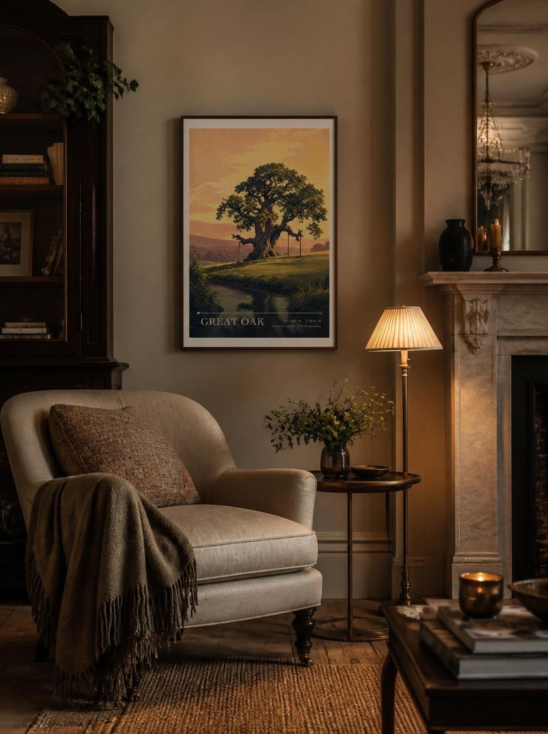 Great Oak Monmouthshire United Kingdom Travel Poster - Lifestyle