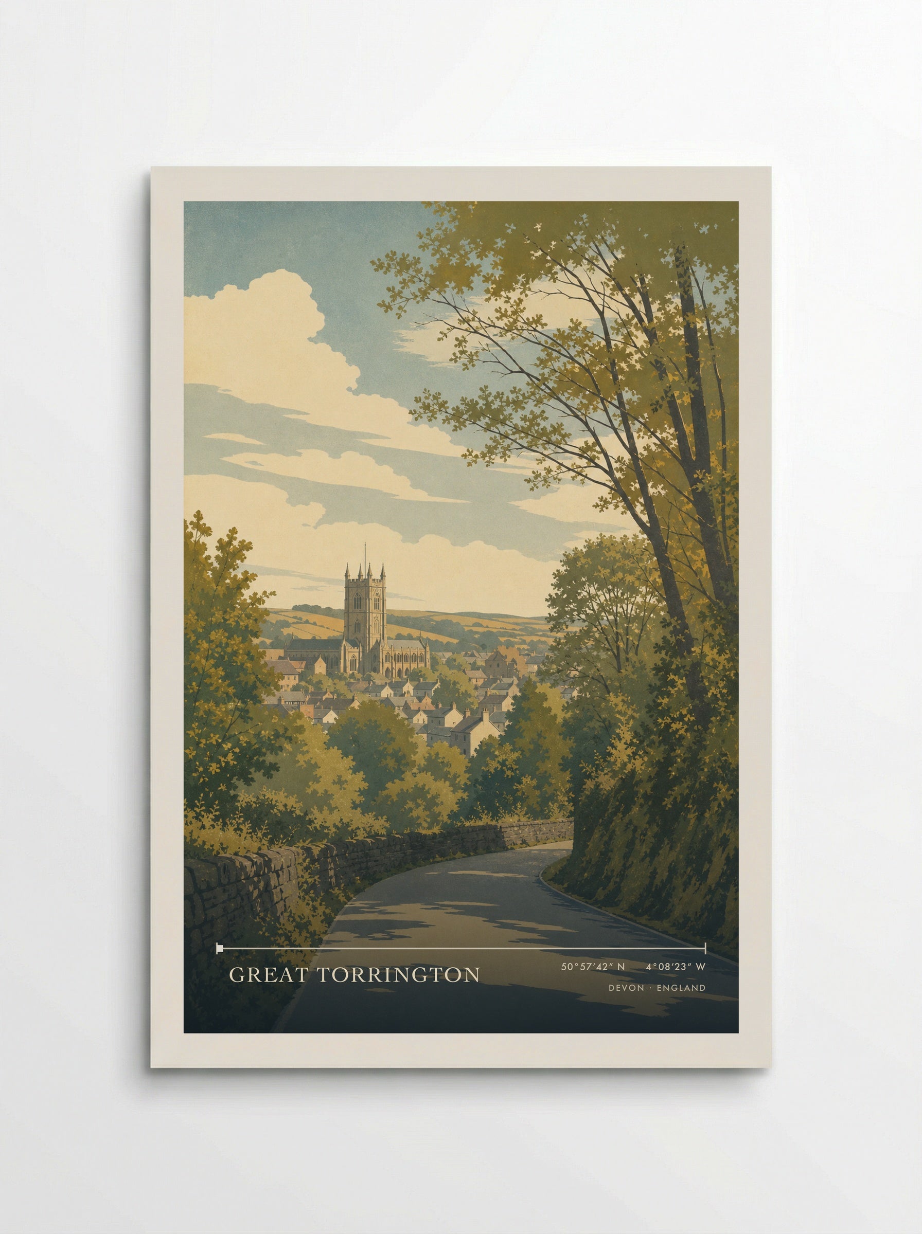 Great Torrington Devon England Travel Poster - Poster
