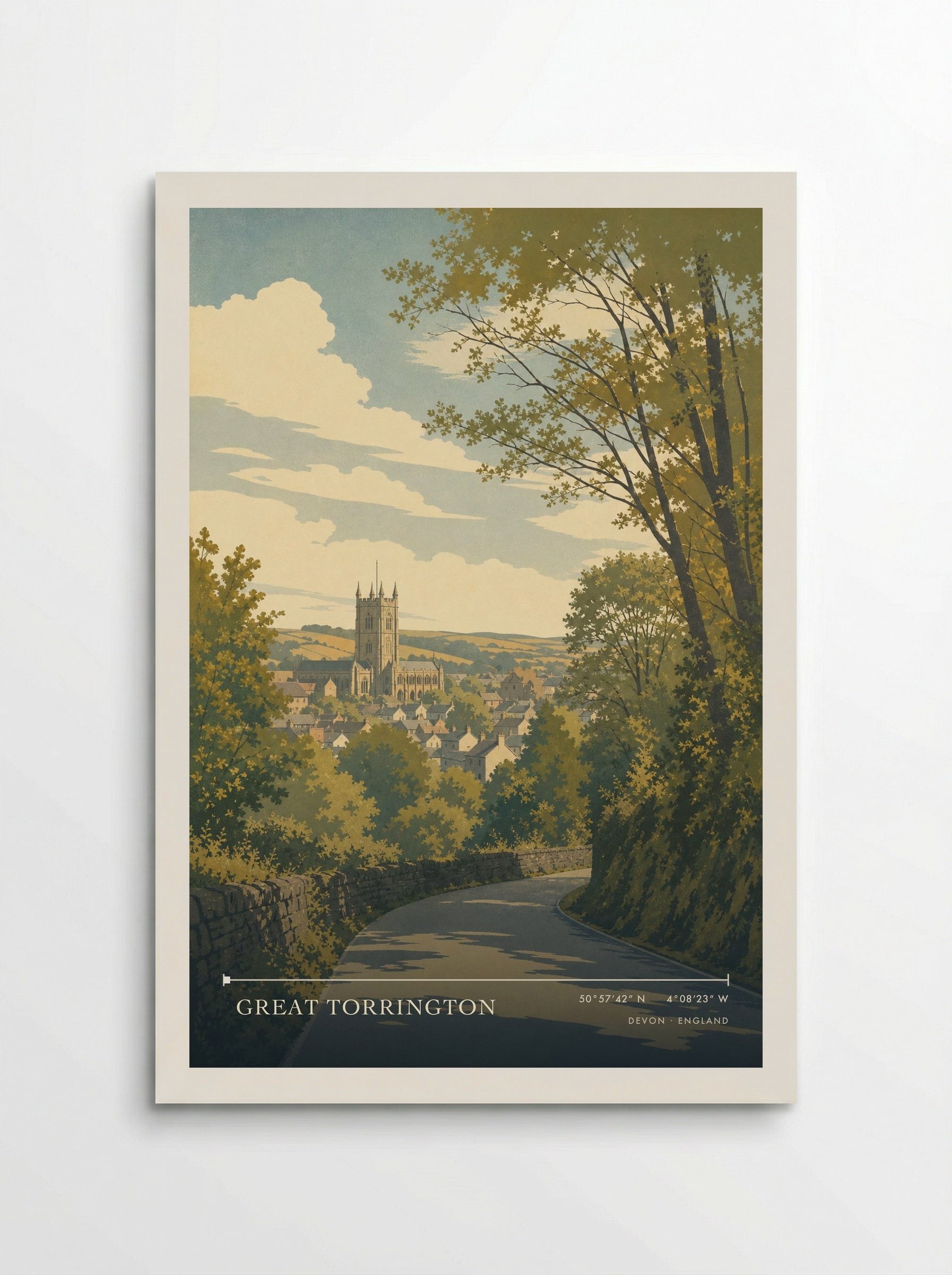 Great Torrington Devon England Travel Poster - Poster