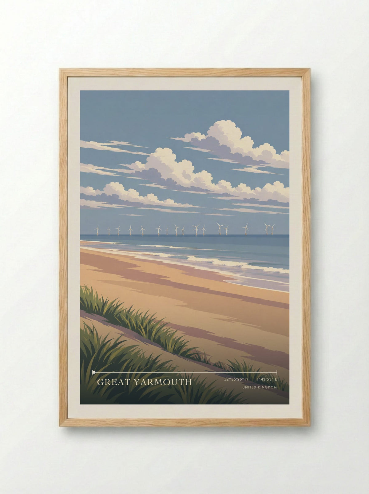 Great Yarmouth | Travel Poster - Framed Print Wood