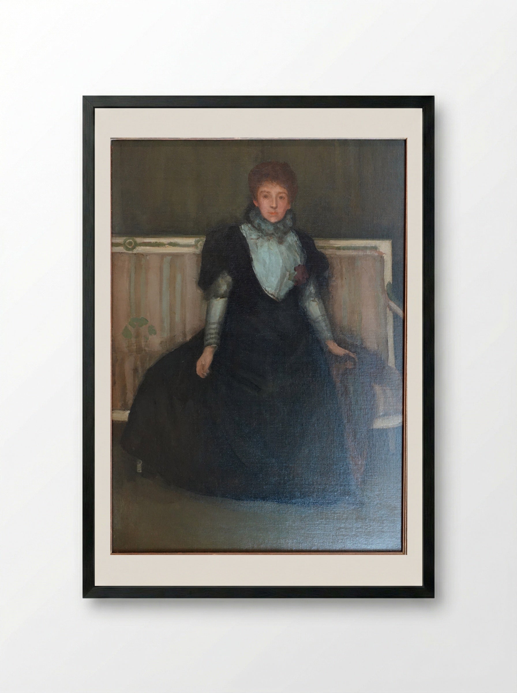 Green and Violet: Mrs. Walter Sickert - James Abbott McNeill Whistler - Framed Print Black