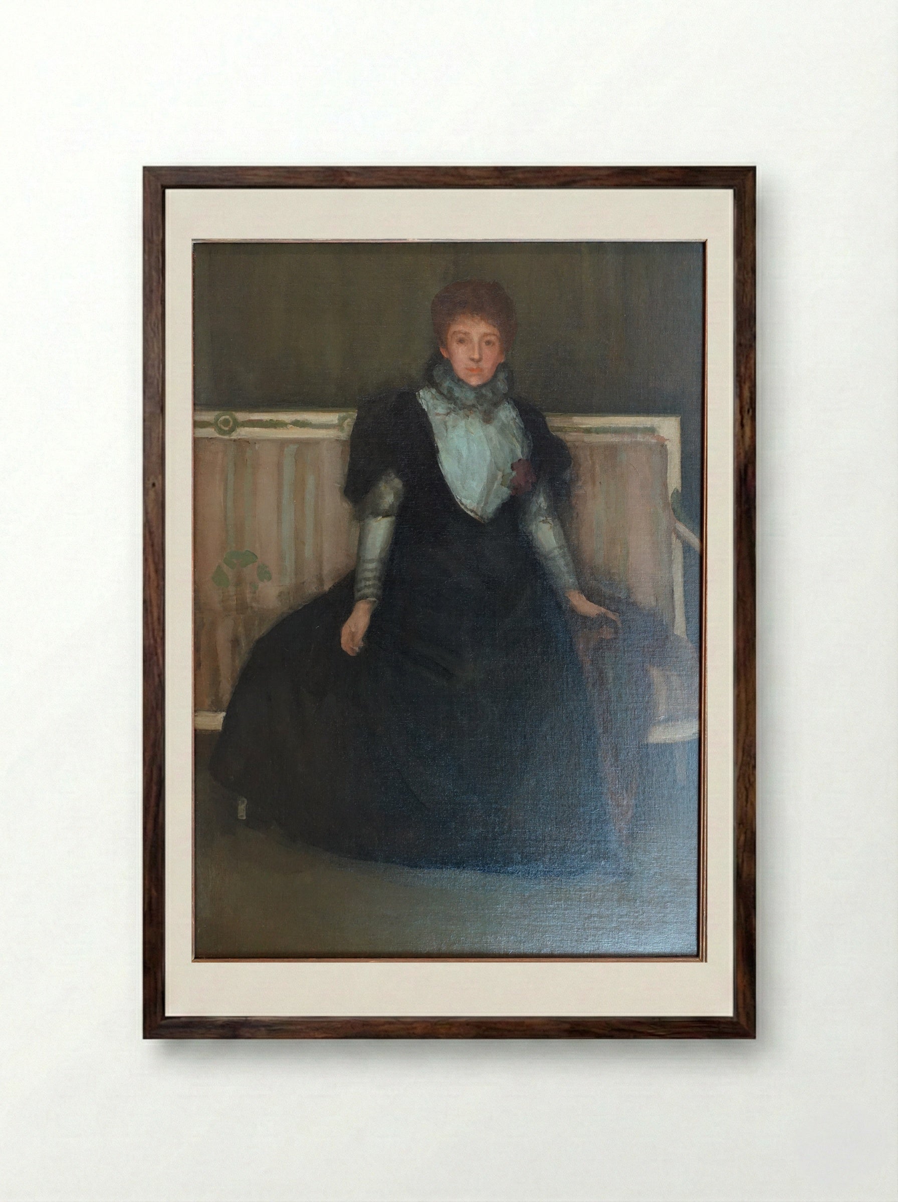 Green and Violet: Mrs. Walter Sickert - James Abbott McNeill Whistler - Framed Print Dark Wood