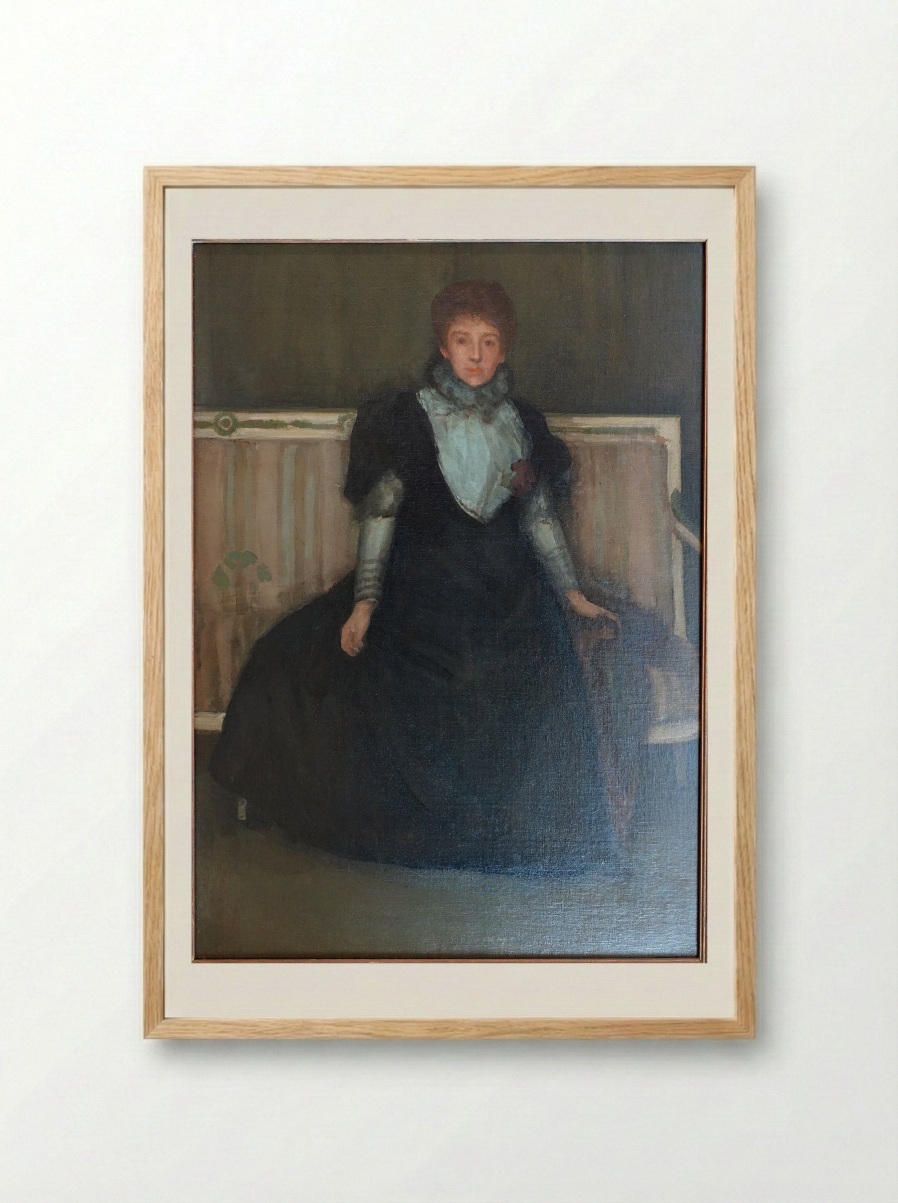 Green and Violet: Mrs. Walter Sickert - James Abbott McNeill Whistler - Framed Print Wood