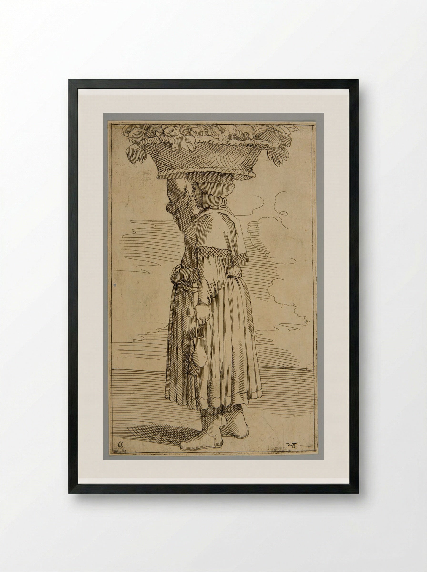 Greengrocer! (Plate 28) - Simon Guillain - Framed Print Black