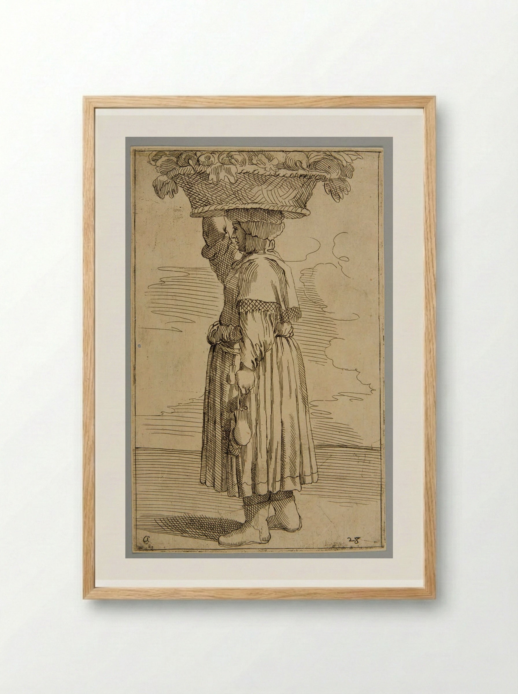 Greengrocer! (Plate 28) - Simon Guillain - Framed Print Wood