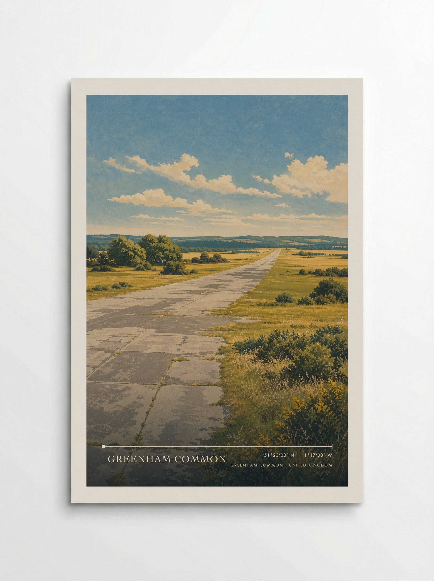 Greenham Common United Kingdom Travel Poster - Poster