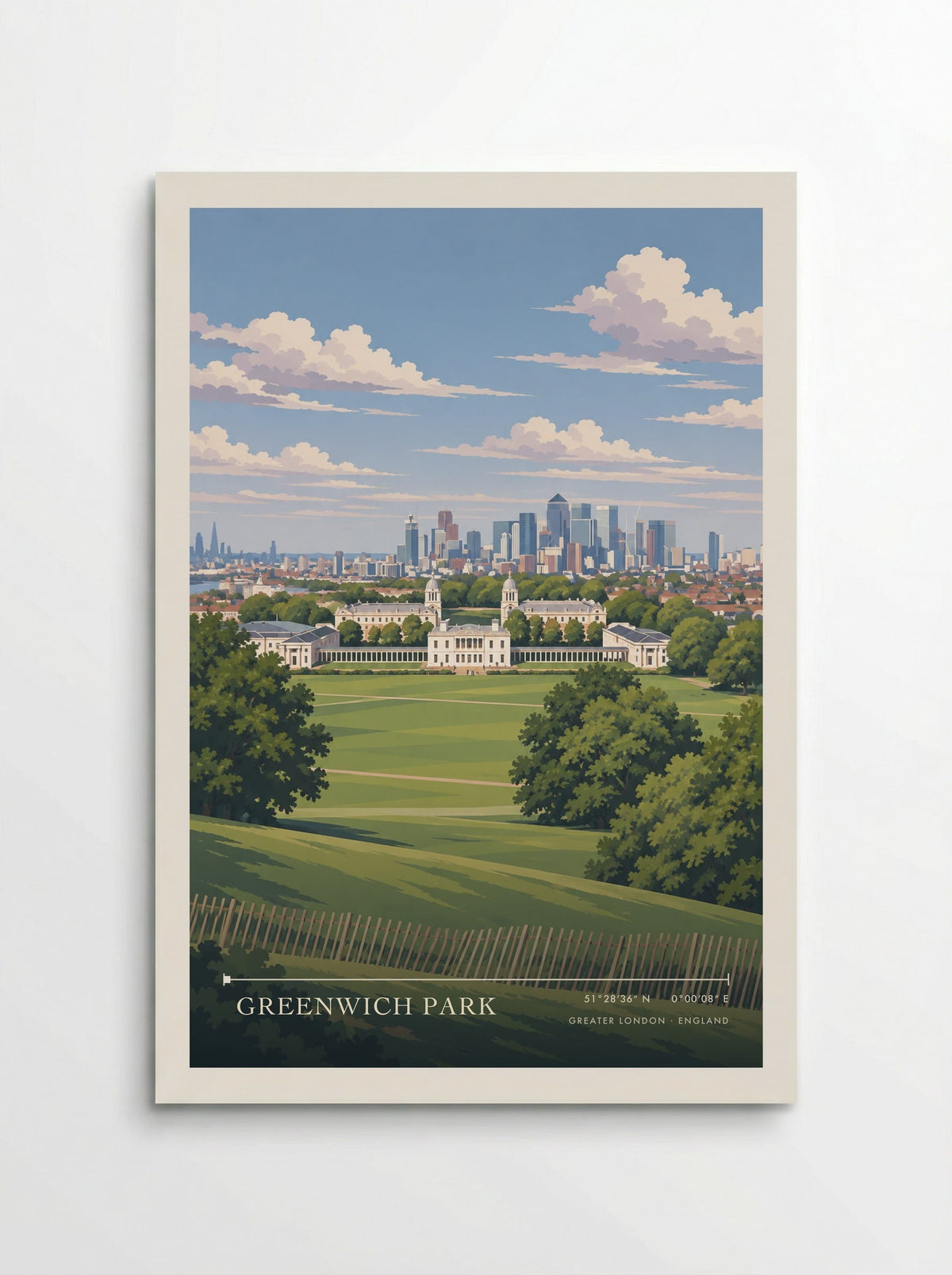 Greenwich Park, Greater London travel poster print