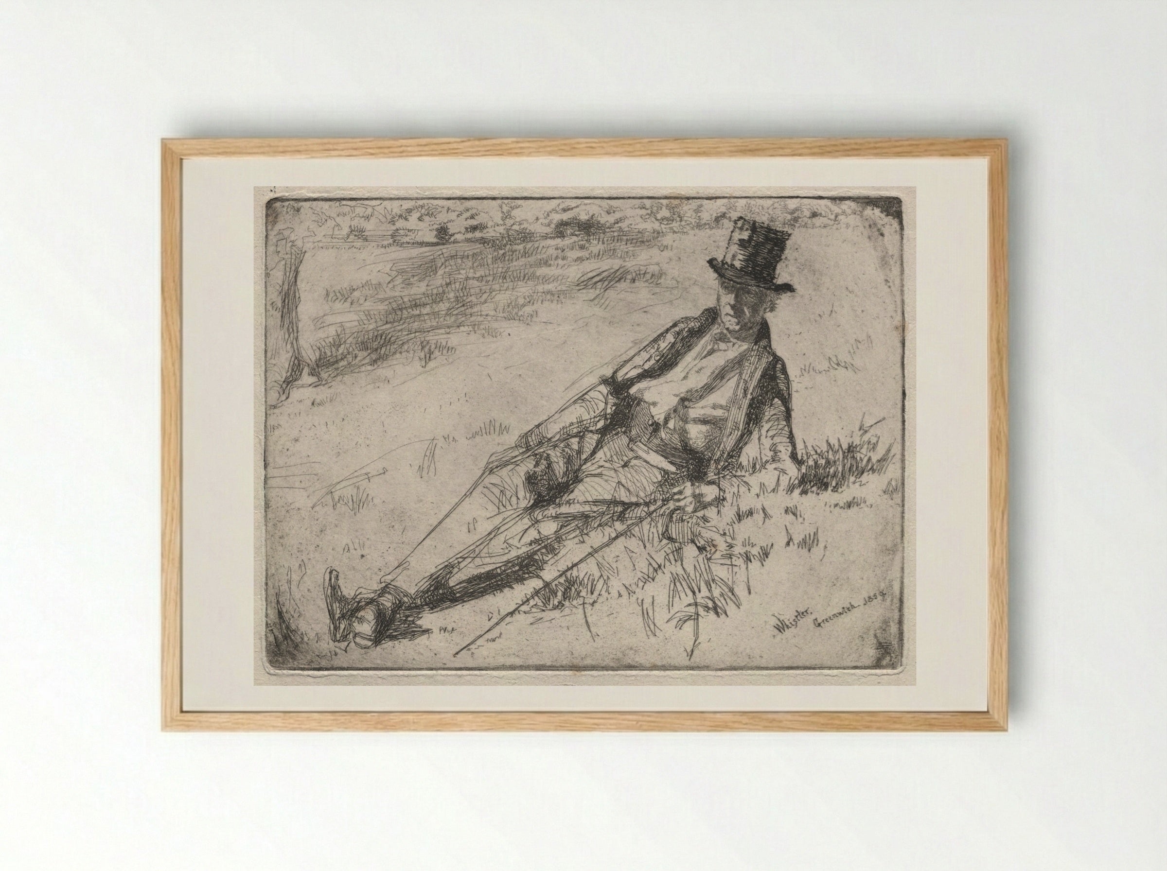 Greenwich Pensioner - James McNeill Whistler - Framed Print Wood