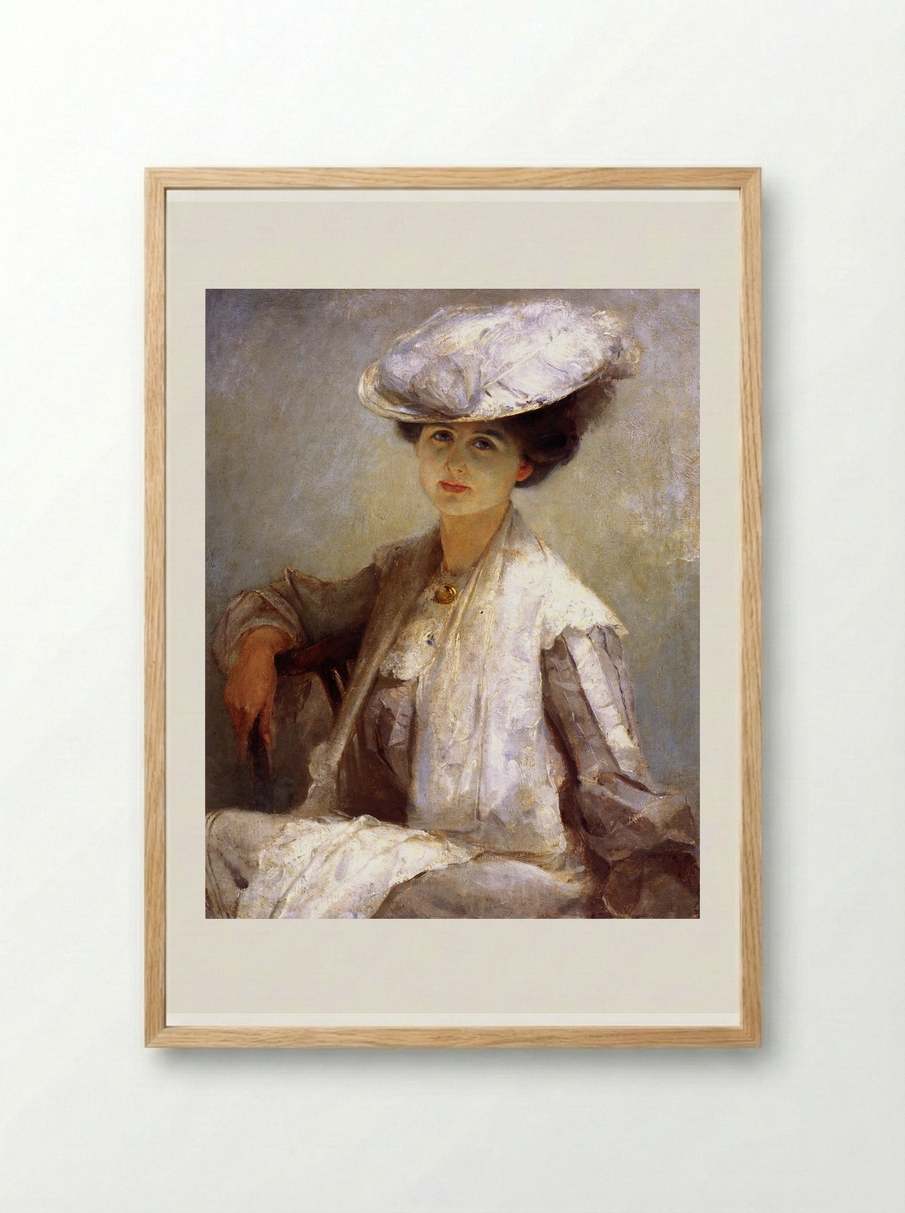 Grey Lady (Mrs. Ince) - Tom Roberts - Framed Print Wood