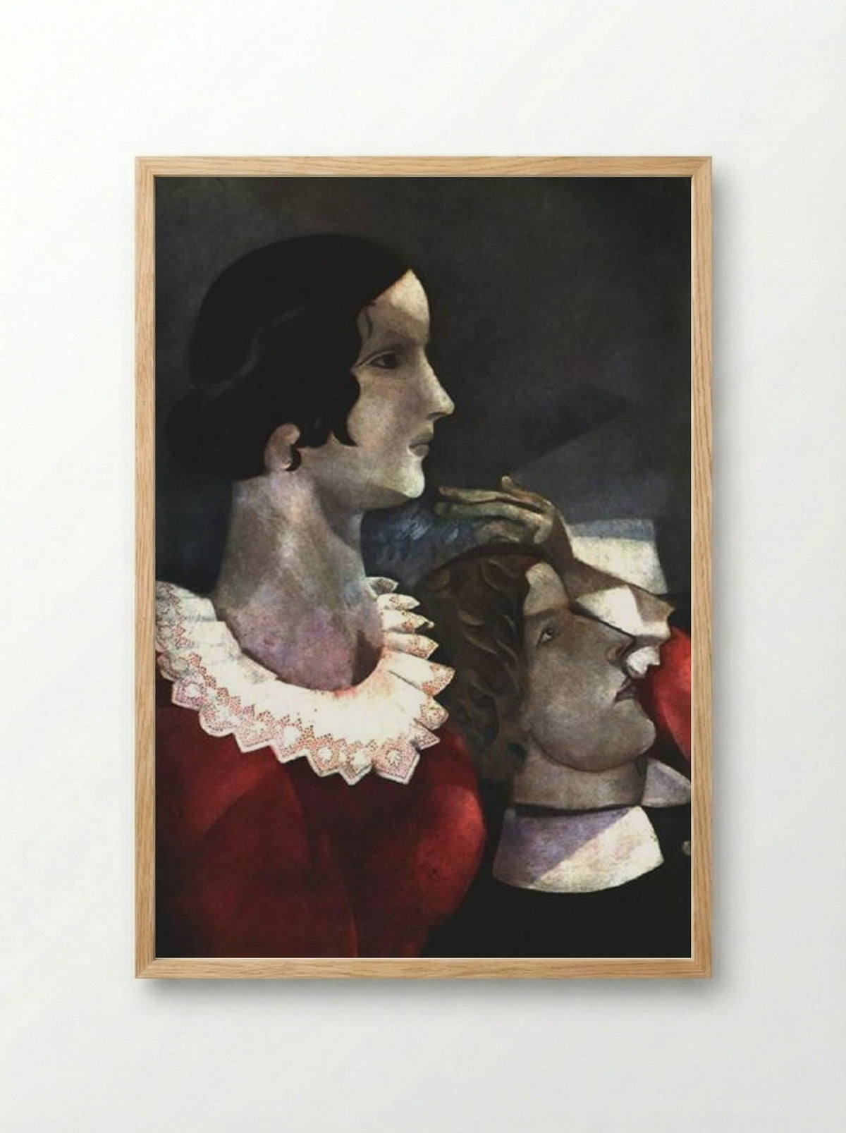 Grey Lovers - Marc Chagall - Framed Print Wood