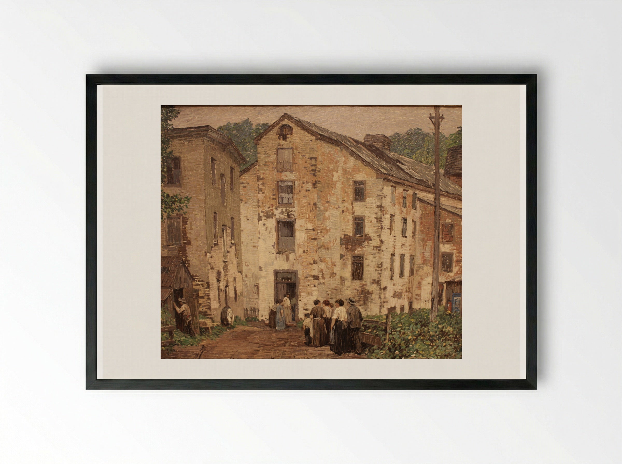Grey Mills - Robert Spencer - Framed Print Black