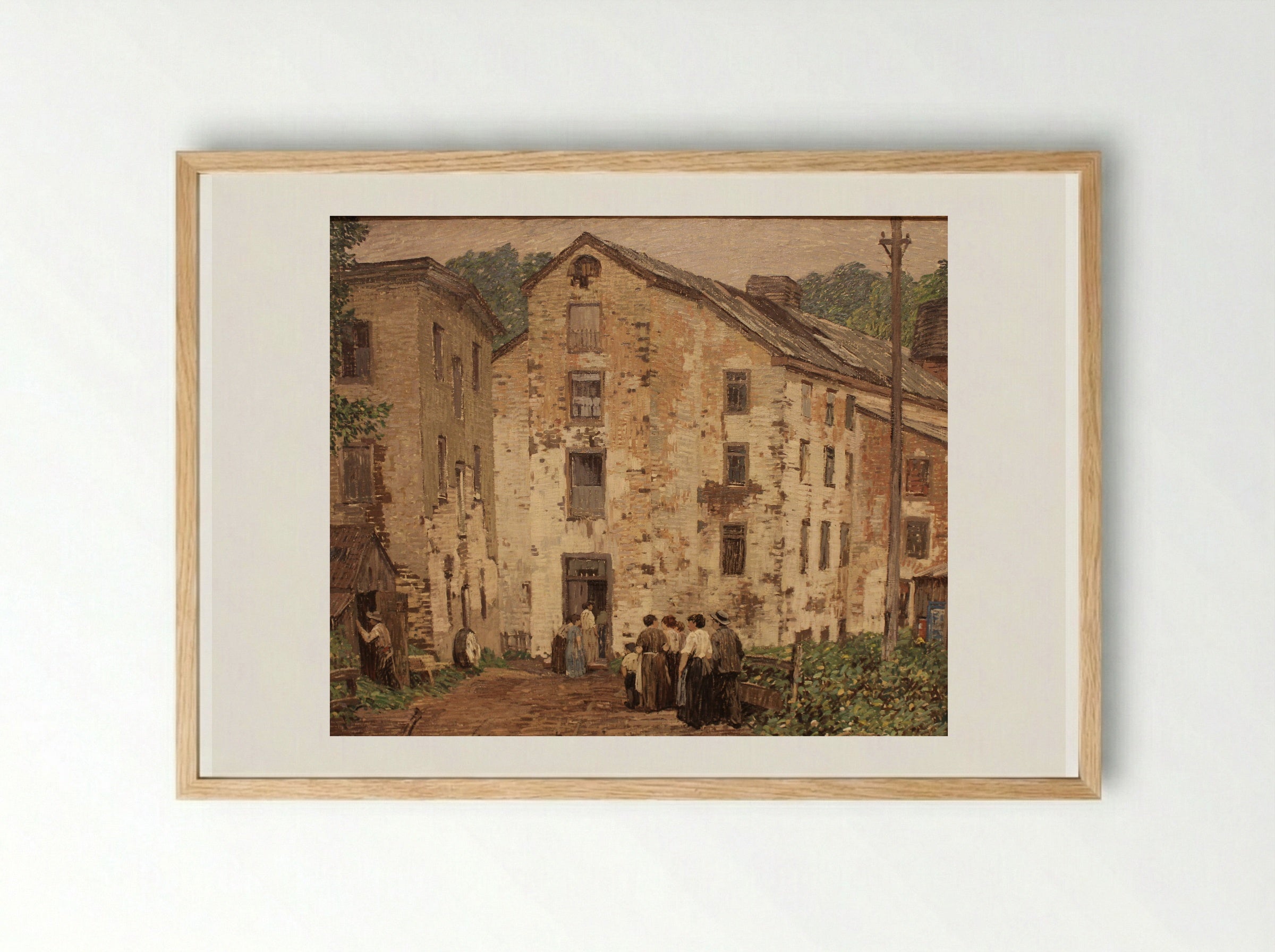 Grey Mills - Robert Spencer - Framed Print Wood