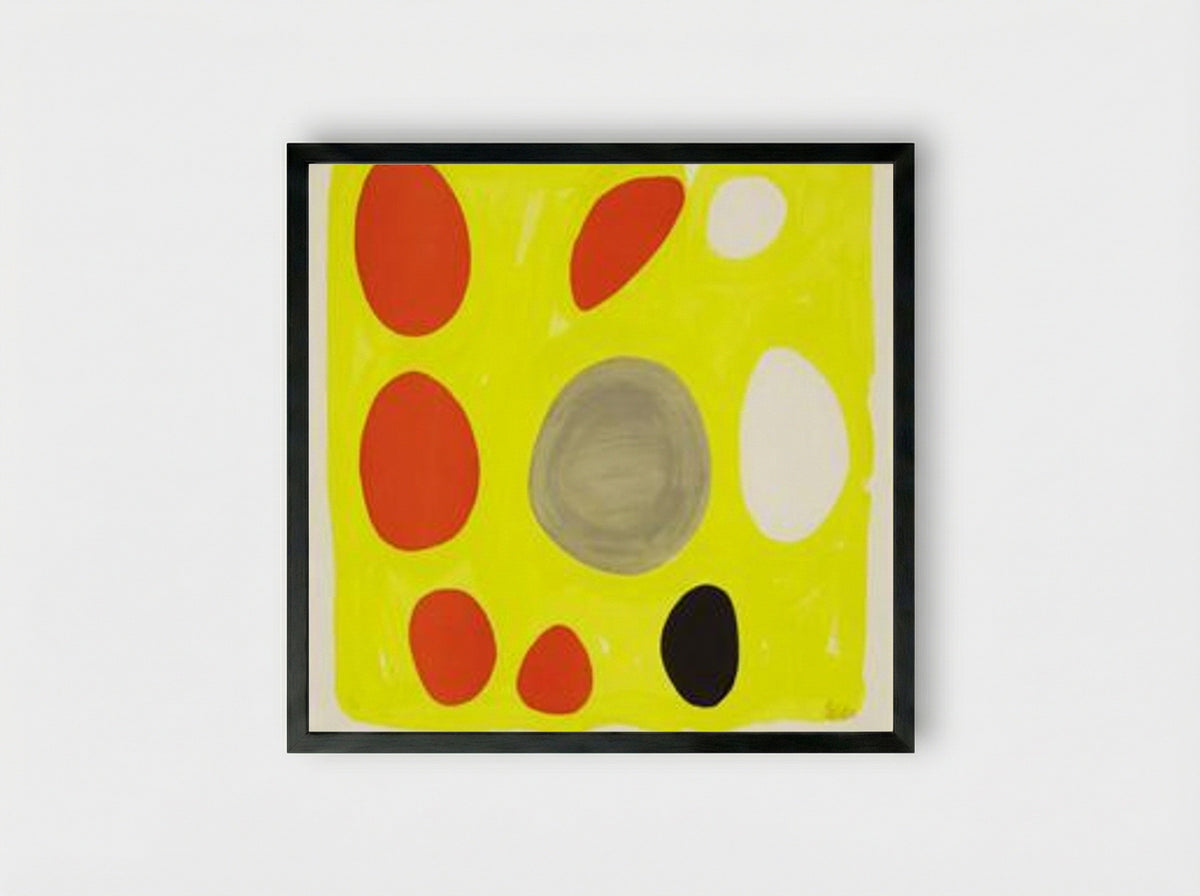 Grey Oval - Alexander Calder - Framed Print Black
