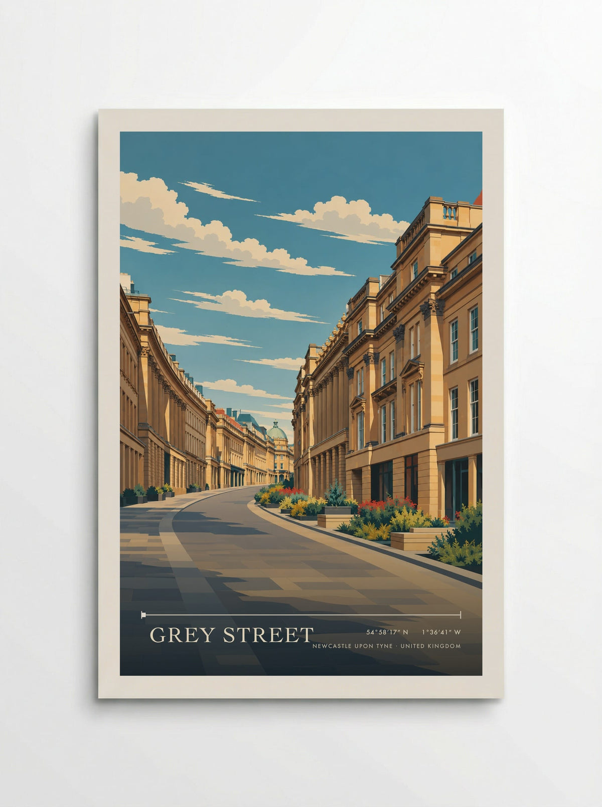 Grey Street, Newcastle upon Tyne | Travel Poster - Poster