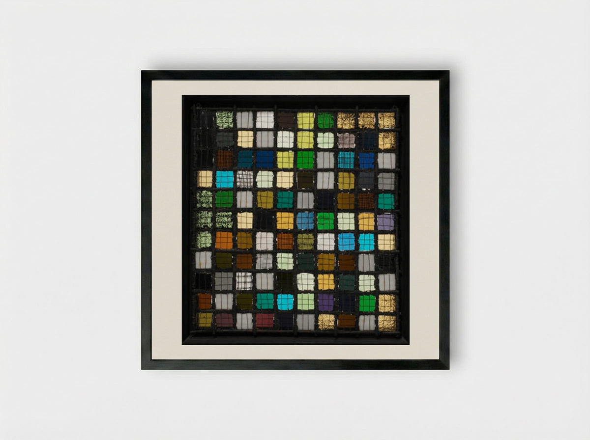 Grid Mounted - Josef Albers - Framed Print Black