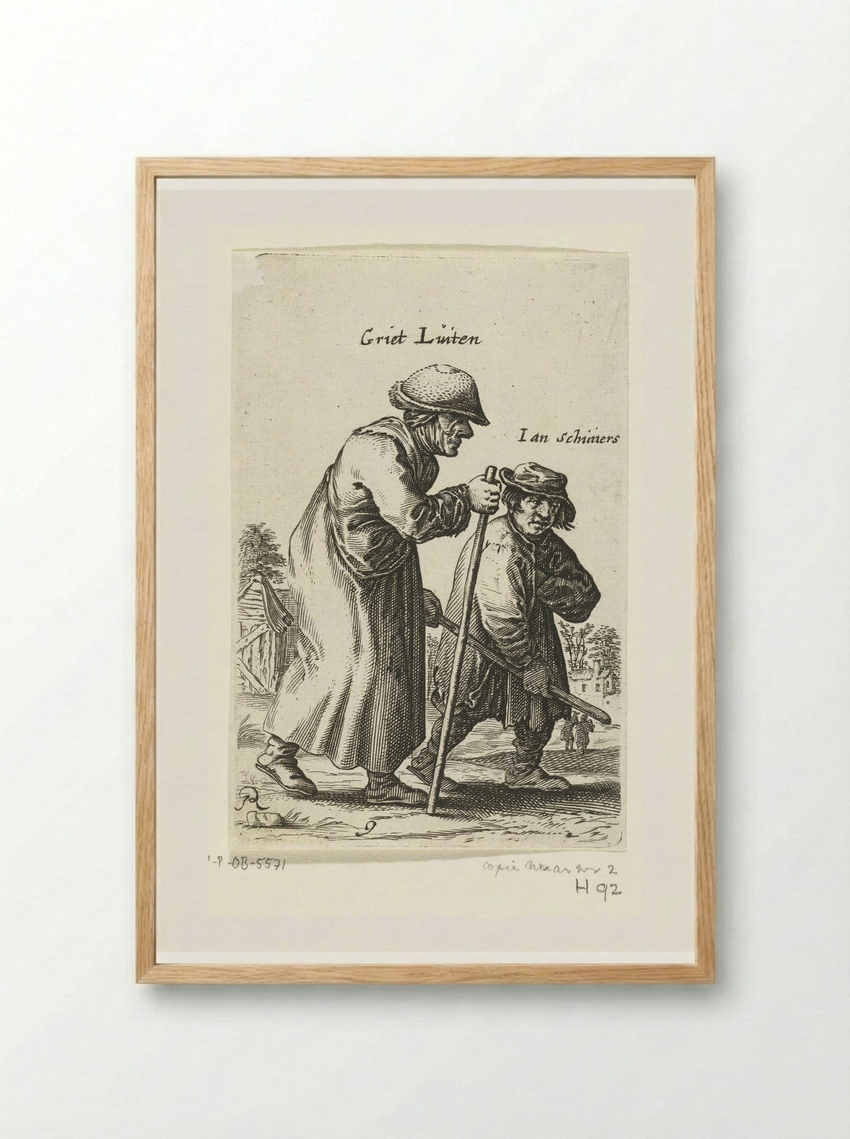 Griet Linten and Ian Schimers - Salomon Savery - Framed Print Wood