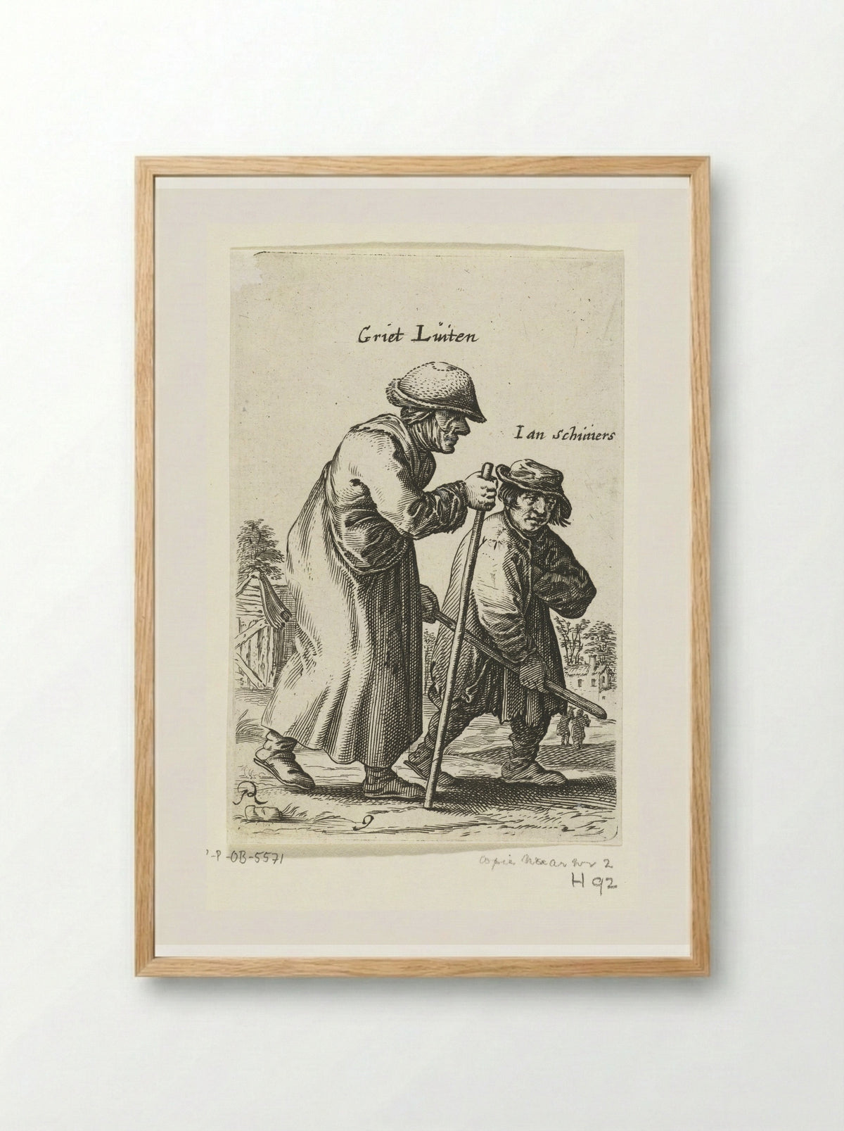 Griet Linten and Ian Schimers - Salomon Savery - Framed Print Wood