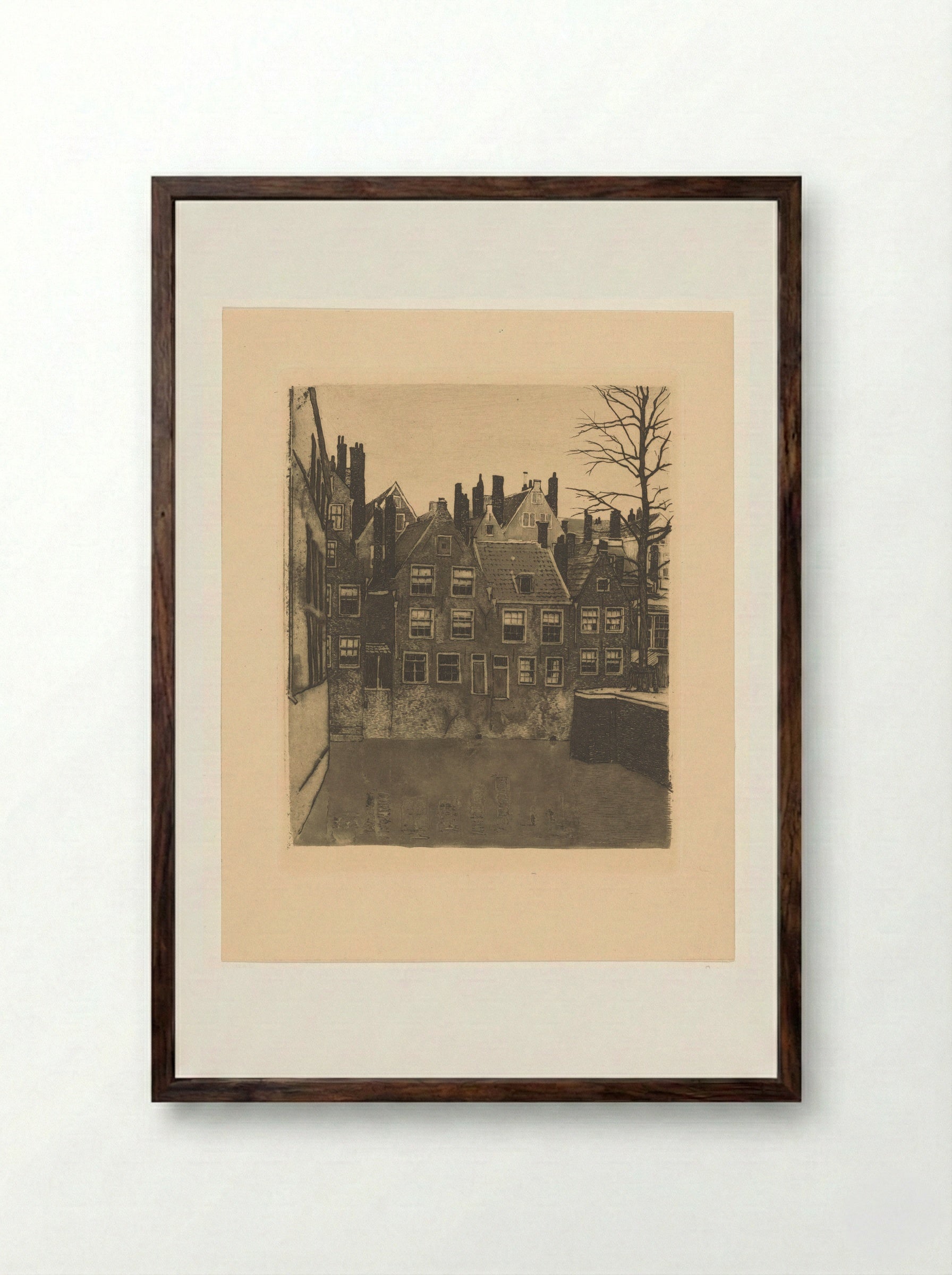 Groenendaal in Rotterdam - Willem Witsen - Framed Print Dark Wood
