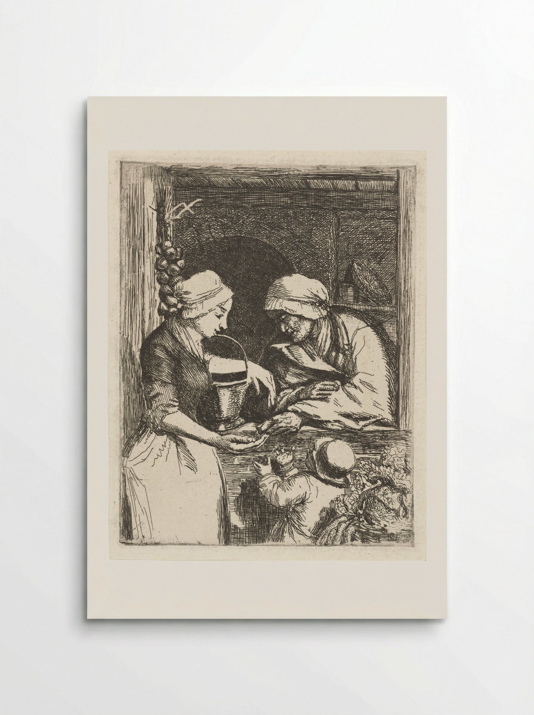 Groenteverkoopster - Louis Bernard Coclers - Poster