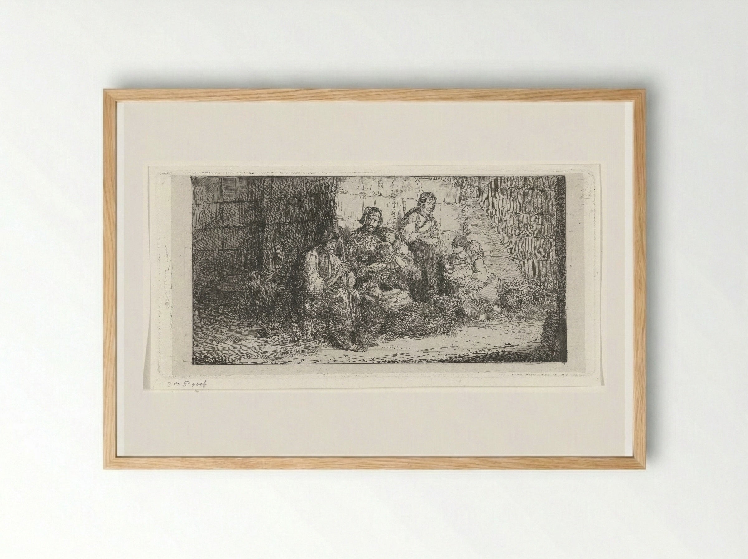 Groep Roma - Jacobus Ludovicus Cornet - Framed Print Wood
