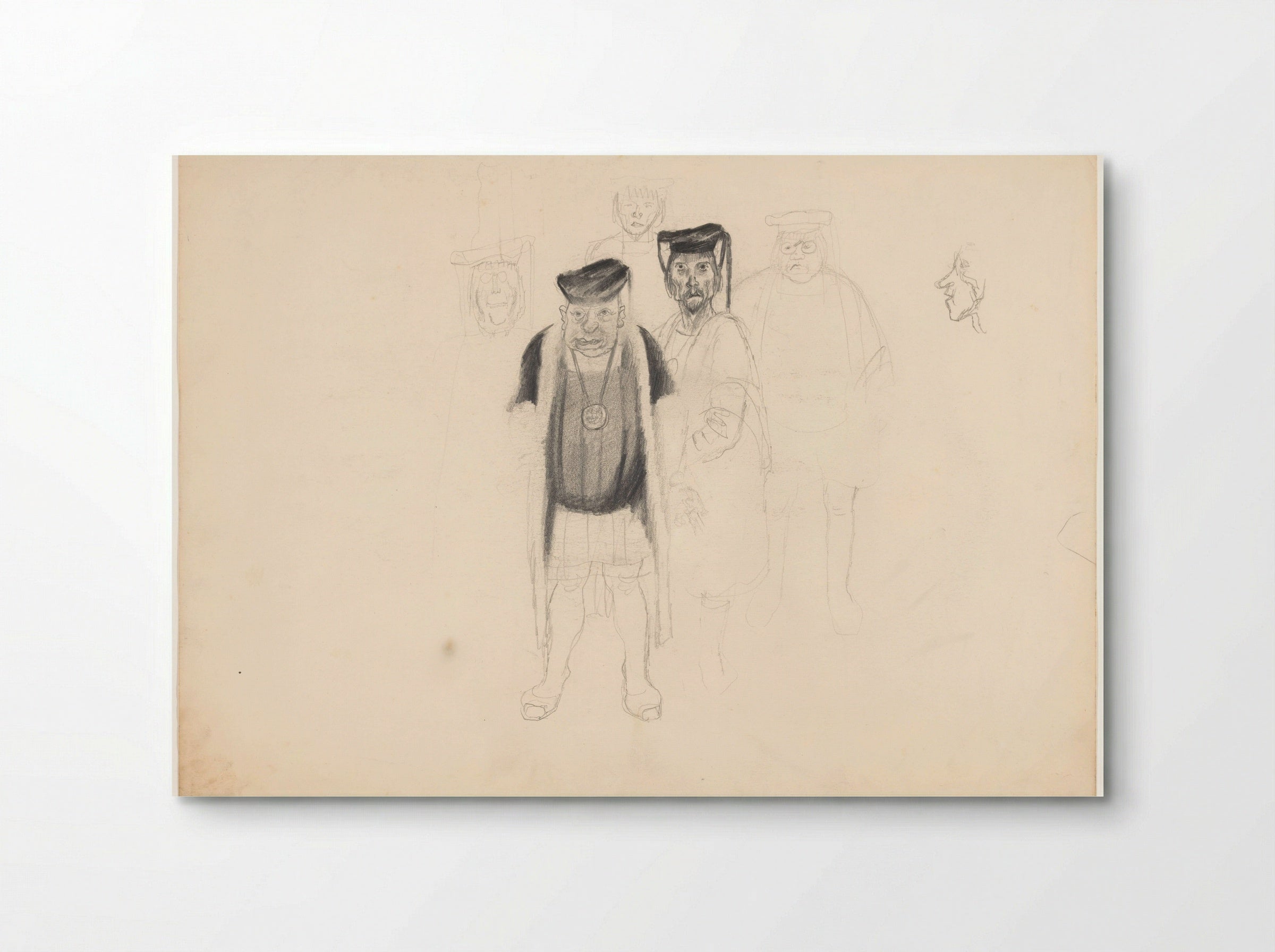 Groep staande figuren - Henk Henriët - Poster
