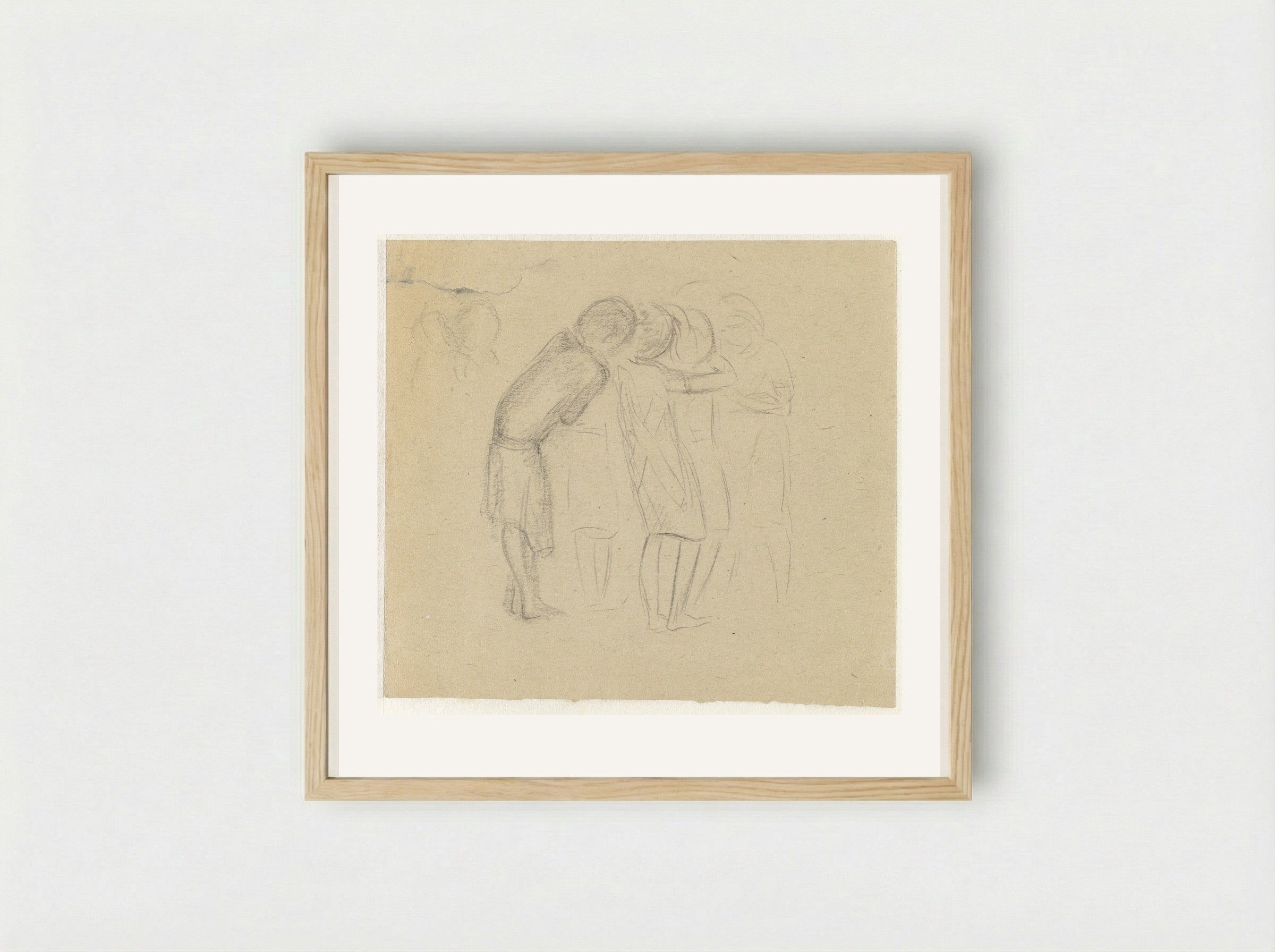 Groepje gevangenen in Ravensbrück - Aat Breur-Hibma - Framed Print Wood