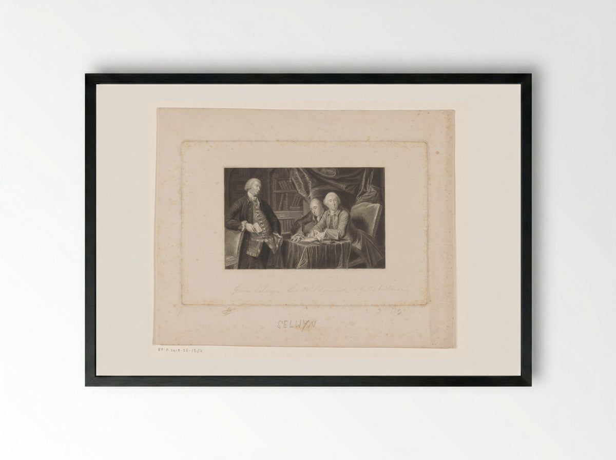 Groepsportret van Richard Edgcumbe, George Augustus Selwyn en George Williams - William Greatbach - Framed Print Black