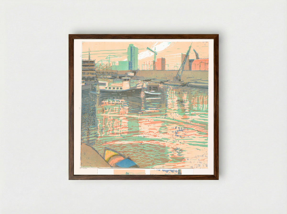 Groot Uitzicht (linksboven) - Wendelien Schönfeld - Framed Print Dark Wood