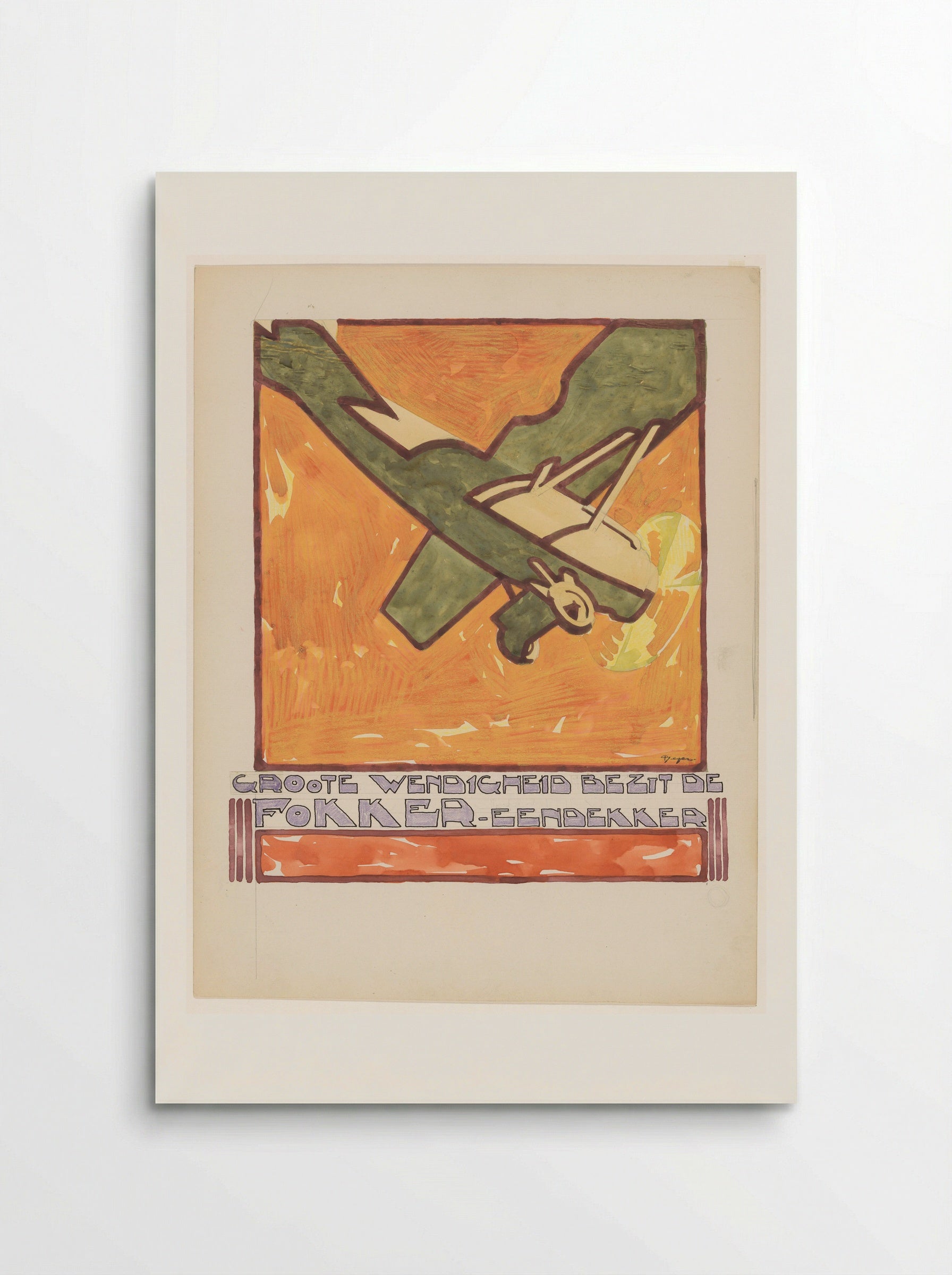 Groote wendigheid bezit de Fokker-eendekker - Reijer Stolk - Poster
