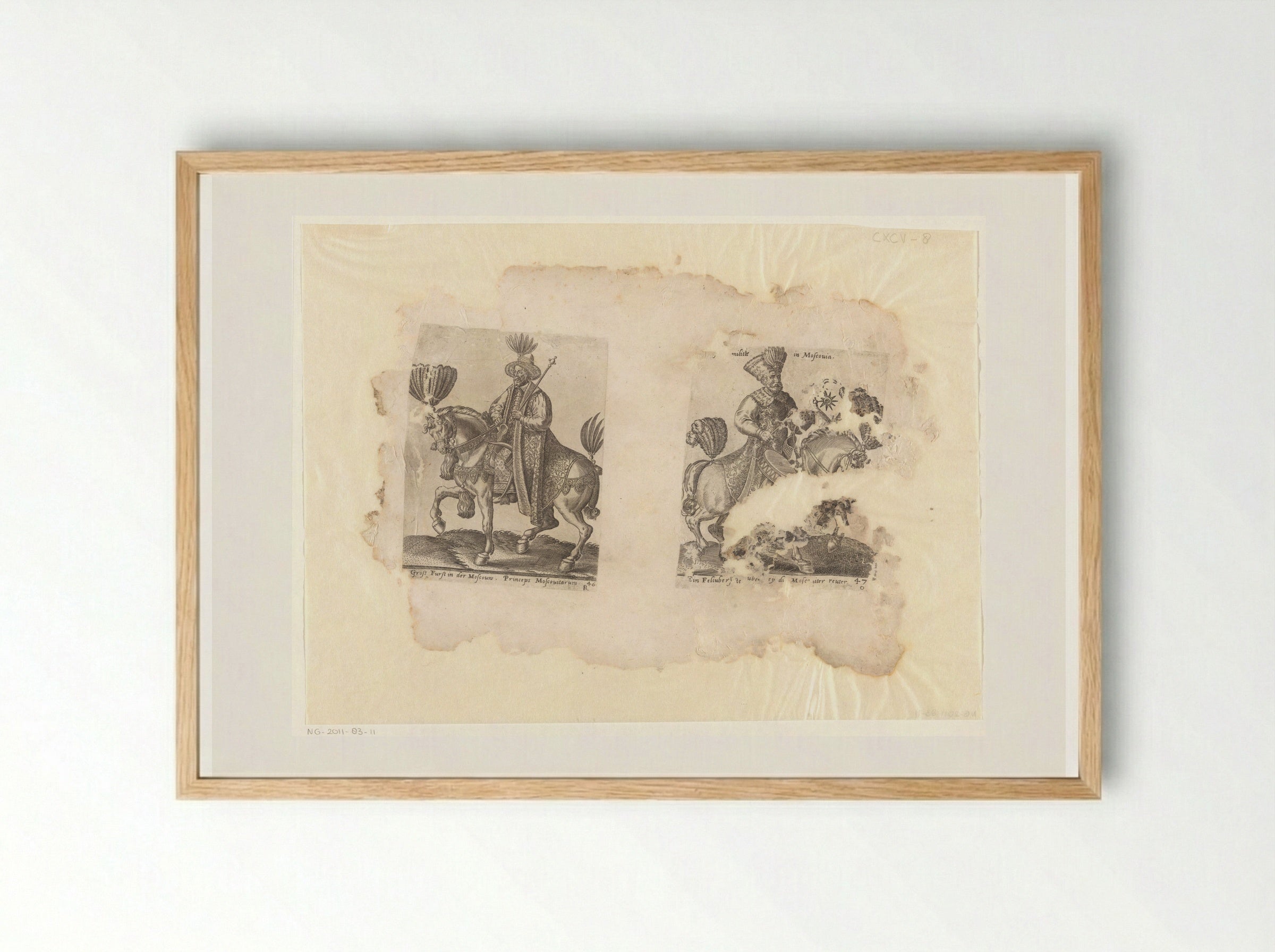 Grootvorst van Moskou en Moskovitische officier - Abraham de Bruyn - Framed Print Wood