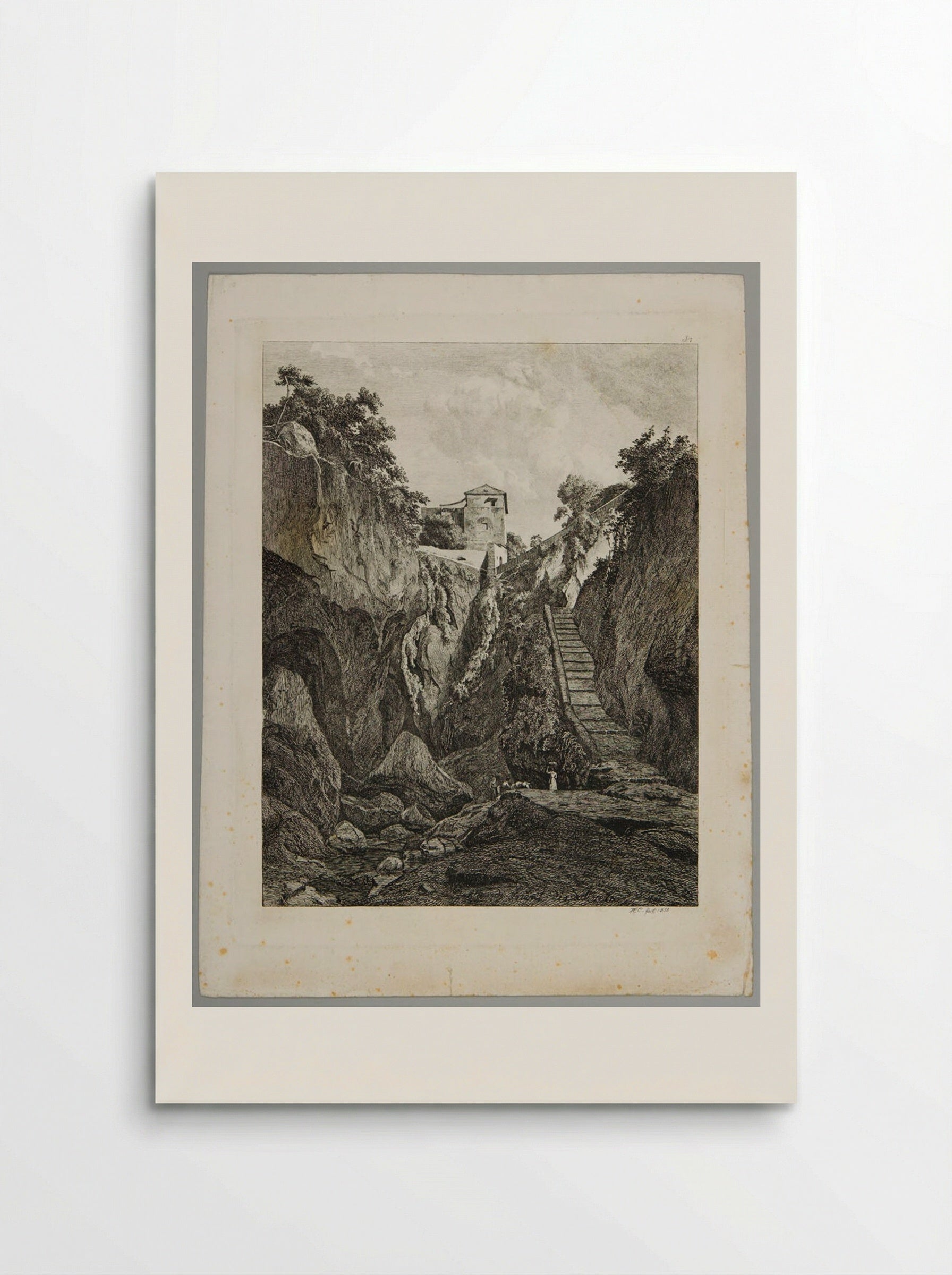 Grotto near Sorrento - Johann Hermann Carmiencke - Poster
